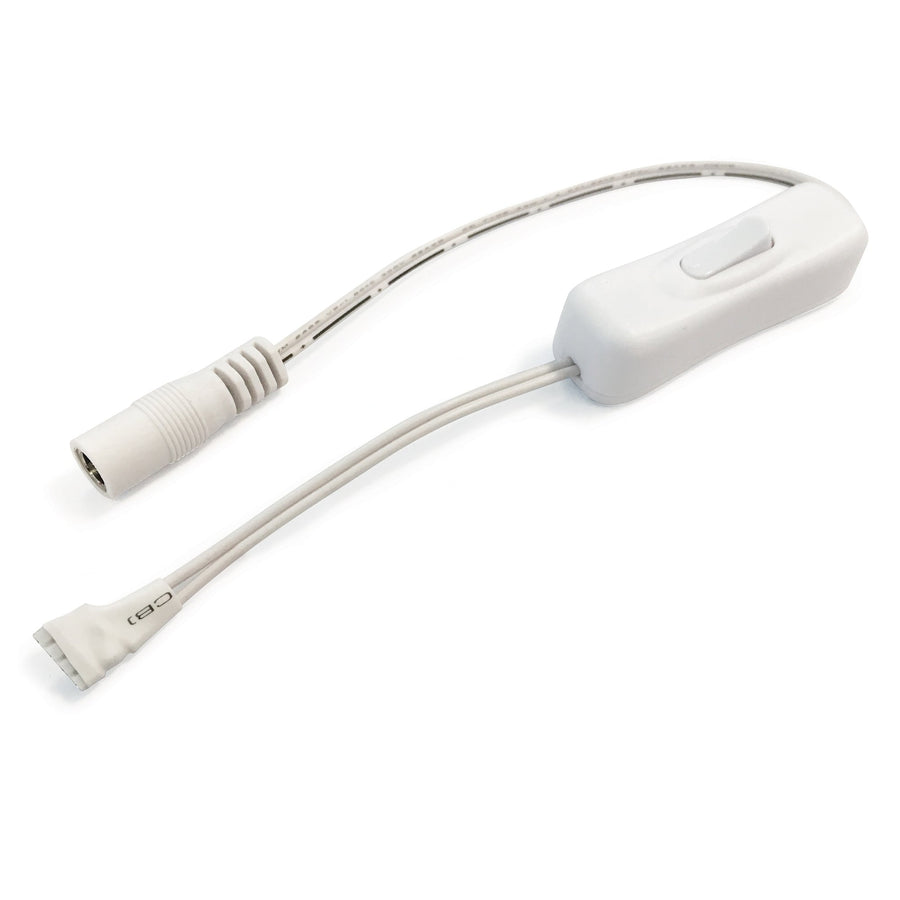 Nora NAHO-611W 11 inch Power Line Interconnector w/Switch for High Ouput & Hy-Brite LED Tape Light