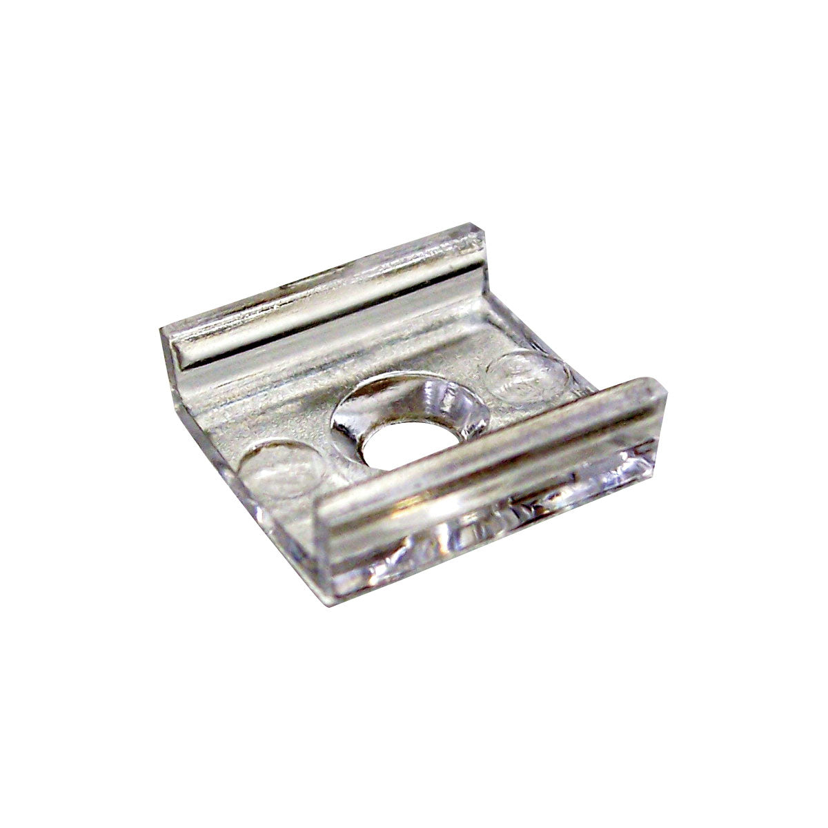 Nora NATL-402 Clear Acrylic Mounting Clips for HO LED Tape Light, 15/pk