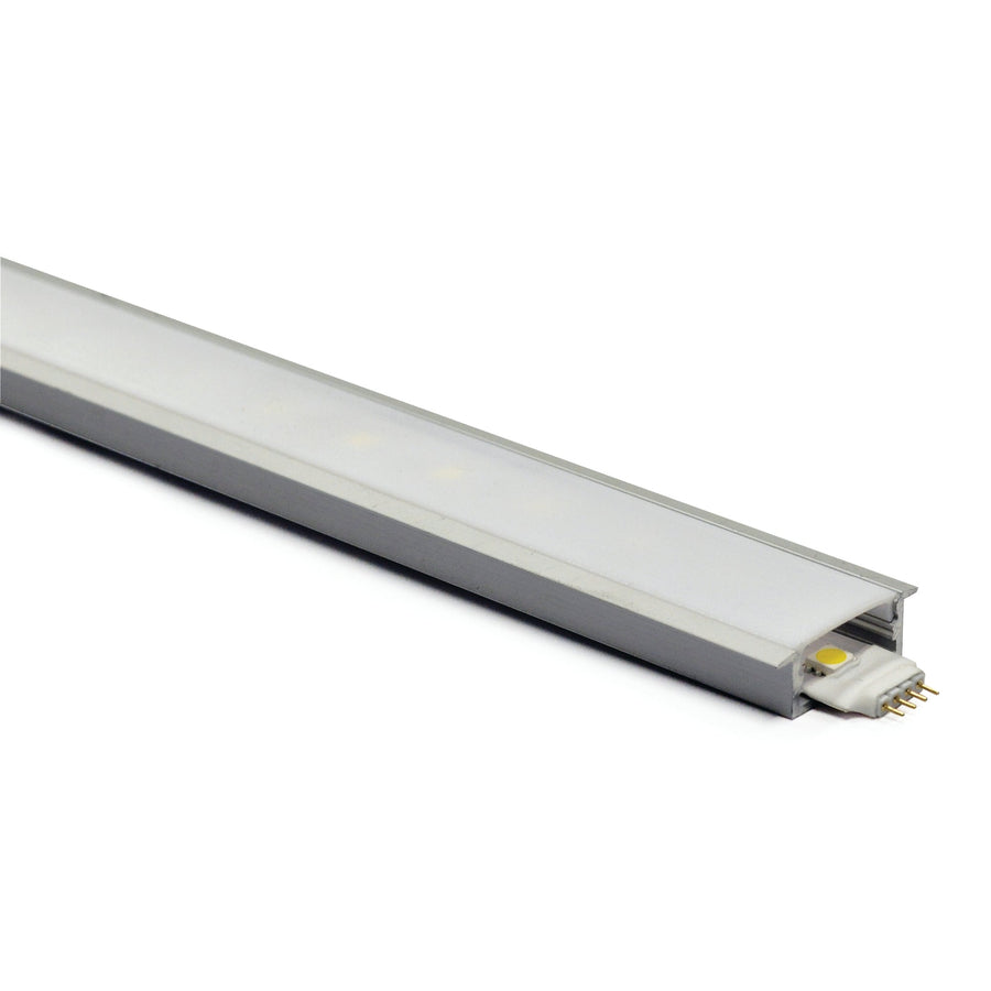 Nora NATL-C23A 4-ft Shallow Channel with Wings, Aluminumminum (Plastic Diffuser and End Caps Included)