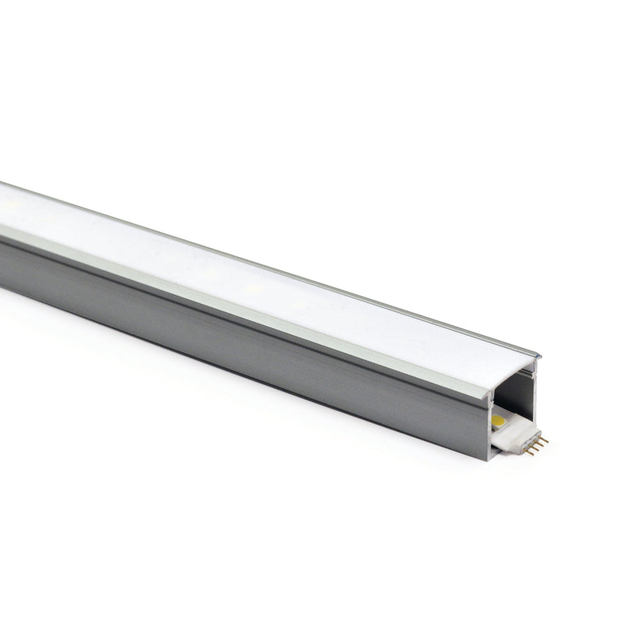 Nora NATL-CIP25A 4-ft Deep Channel with Wings, Aluminumminum (Plastic Diffuser, End Caps & NUTP13 3M Adhesive Mounting Tape Included)