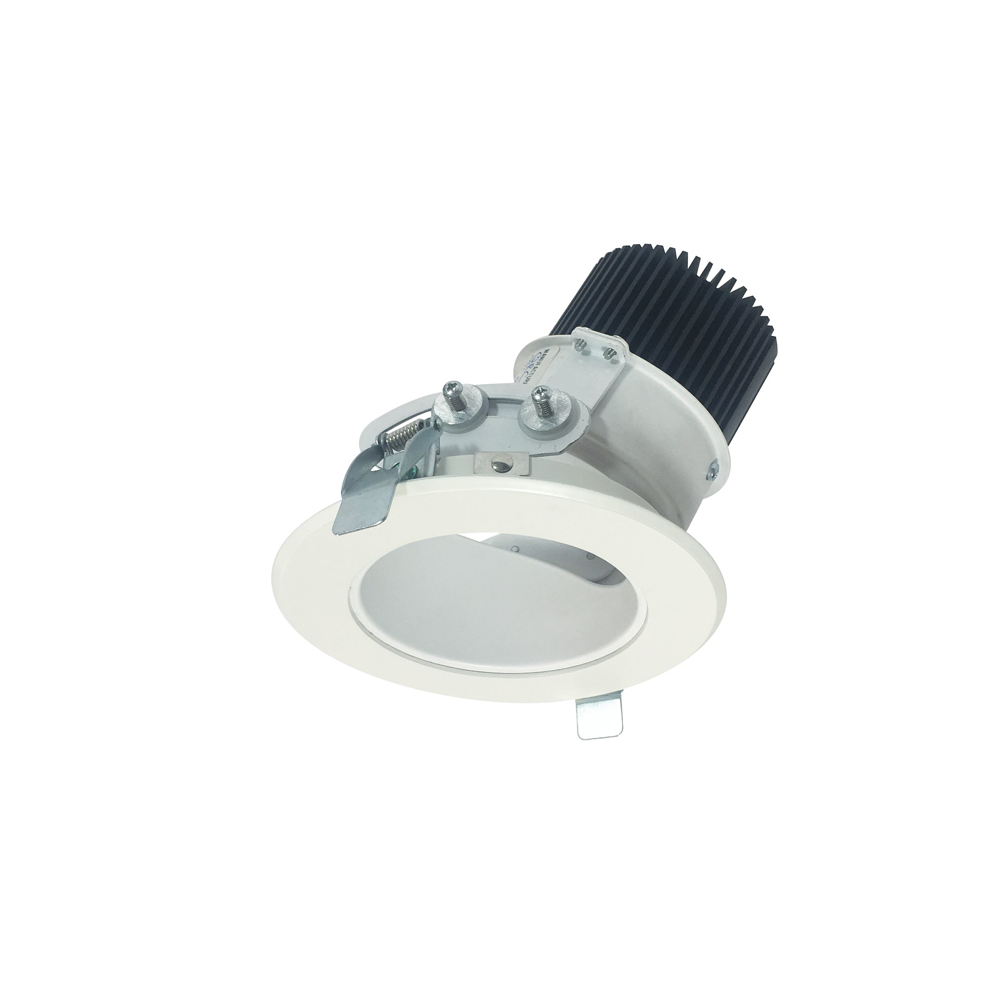 Nora Lighting NC2-439L0935MWSF - Recessed - 4 Inch Sapphire II High Lumen Adjustable Downlight, Round 50-Degree Medium Reflector, 900lm, 3500K, White Self-Flanged