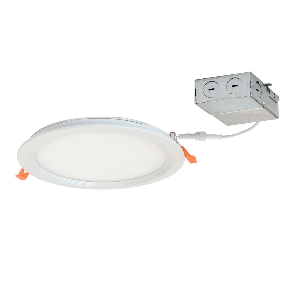 Nora Lighting NFLIN-R81535WWLE3 8 FLIN Round Recessed LED, 1900lm, 3500K, 20W, 120V TriacELV Dimming, White