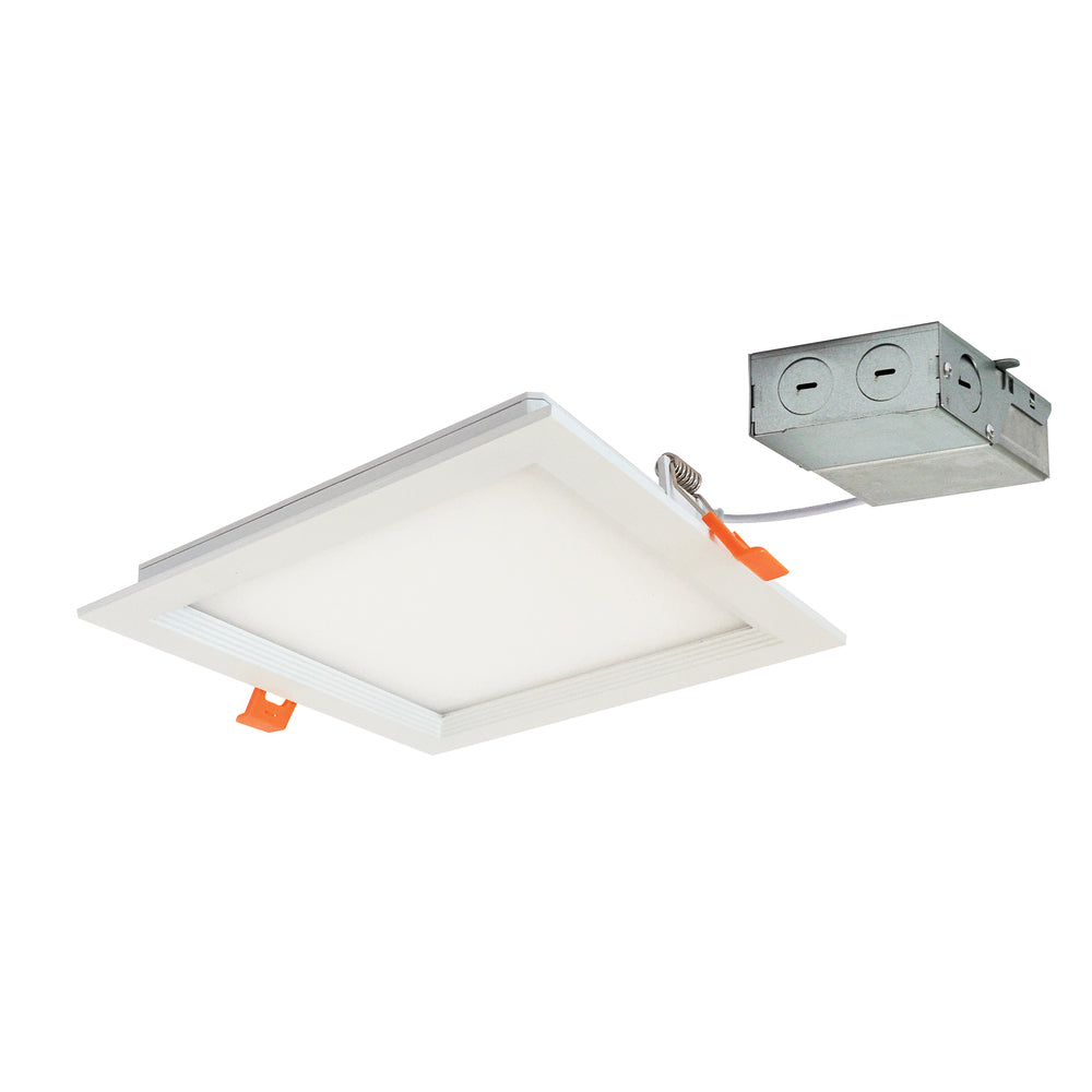 Nora Lighting NFLIN-S61030WWLE3 6 FLIN Square Recessed LED, 1150lm, 3000K, 16W, 120V TriacELV Dimming, White