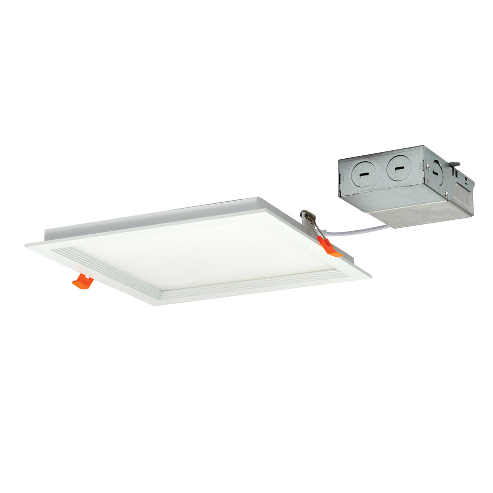 Nora Lighting NFLIN-S81535WWLE3 8 FLIN Square Recessed LED, 1400lm, 3500K, 20W, 120V TriacELV Dimming, White