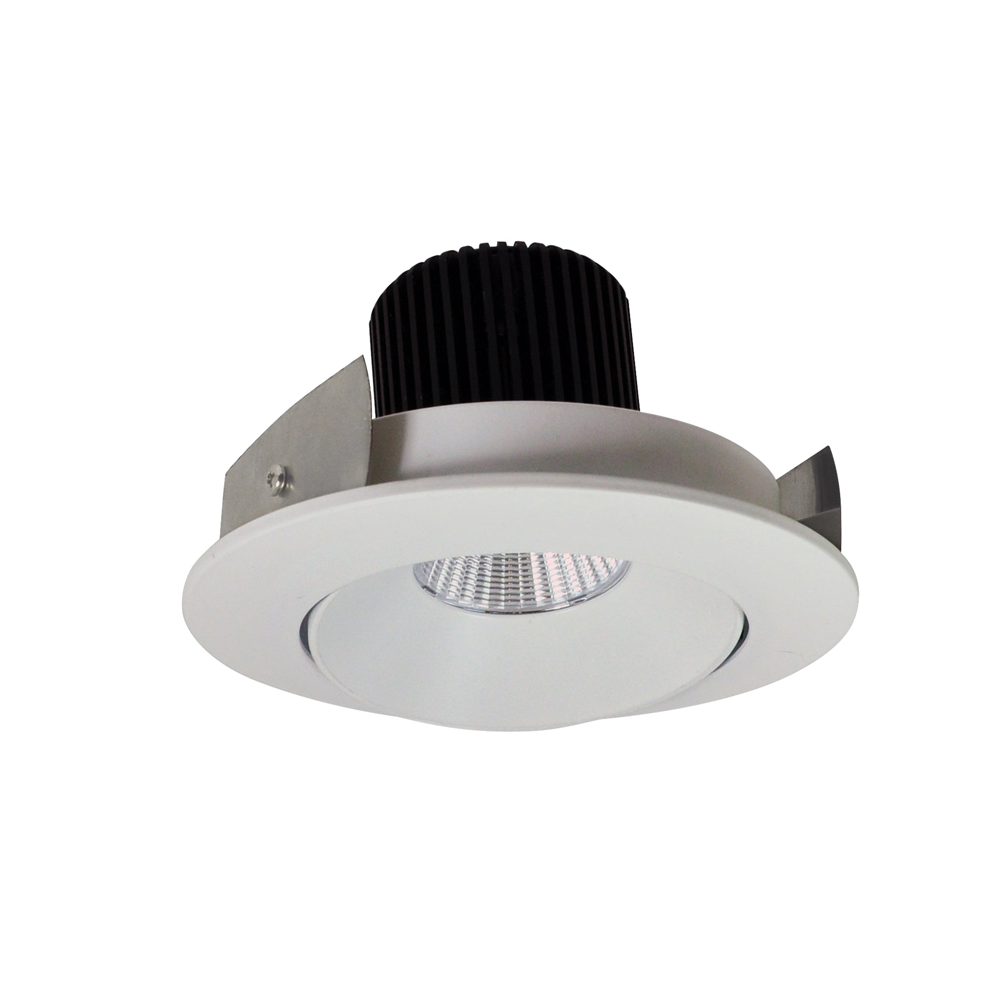 Nora Lighting NIO-4RC40XWW/10 - Recessed - 4 Inch Iolite LED Round Adjustable Cone Reflector, 1000lm / 14W, 4000K, White Reflector / White Flange