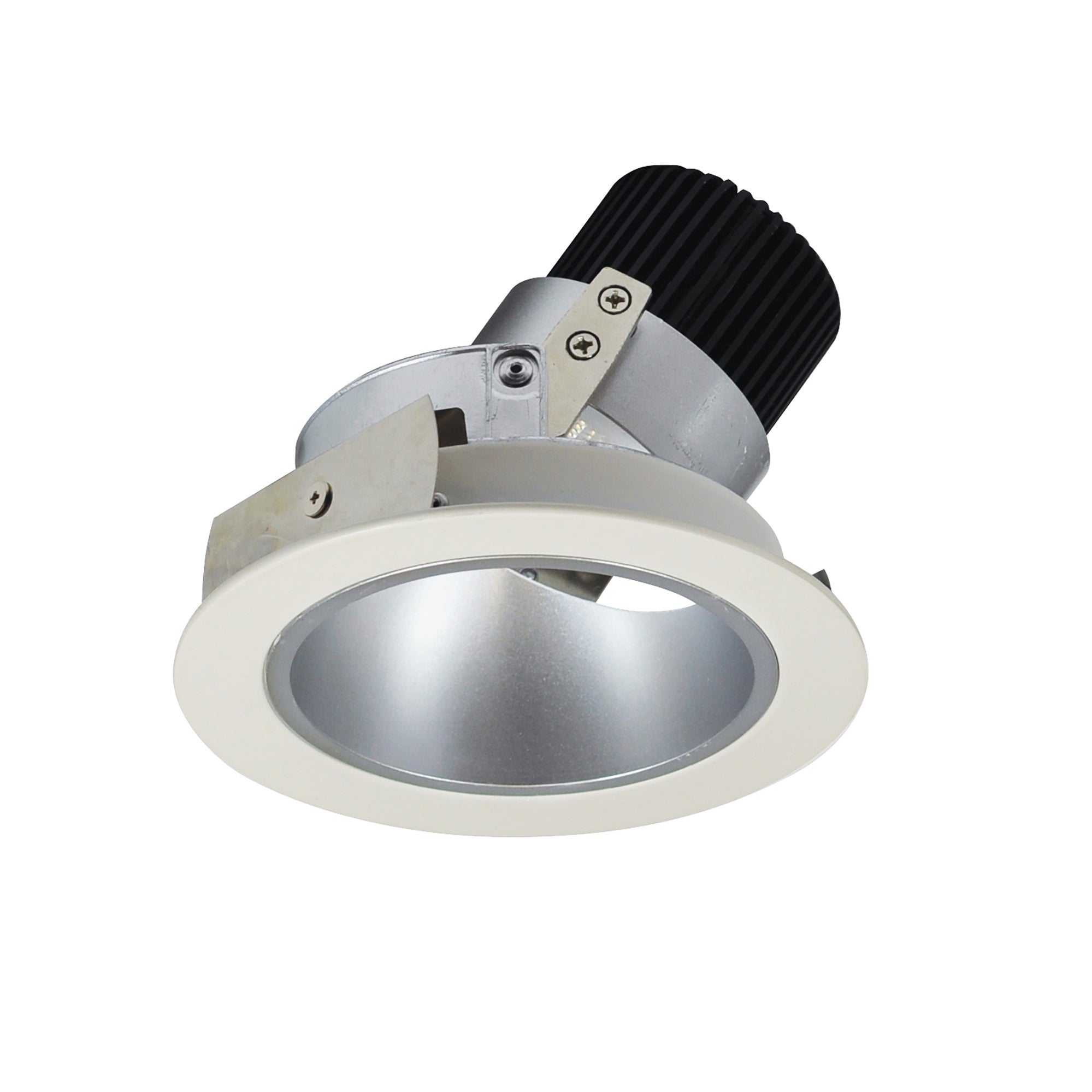 Nora Lighting NIO-4RD27QHW - Recessed - 4 Inch Iolite LED Round Adjustable Deep Reflector, 10-Degree Optic, 800lm / 12W, 2700K, Haze Reflector / White Flange