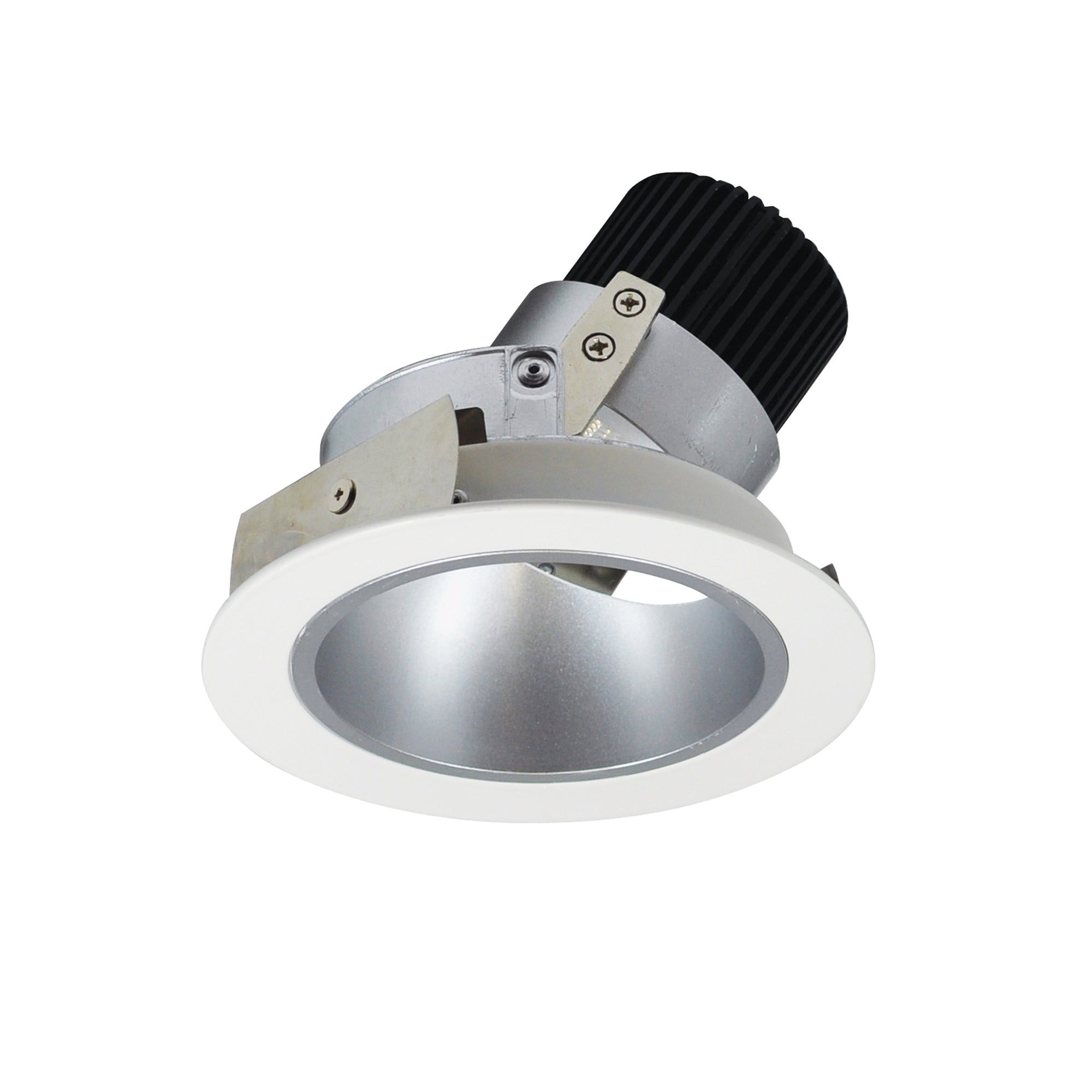 Nora Lighting NIO-4RD40XHZMPW/10 - Recessed - 4 Inch Iolite LED Round Adjustable Deep Reflector, 1000lm / 14W, 4000K, Haze Reflector / Matte Powder White Flange