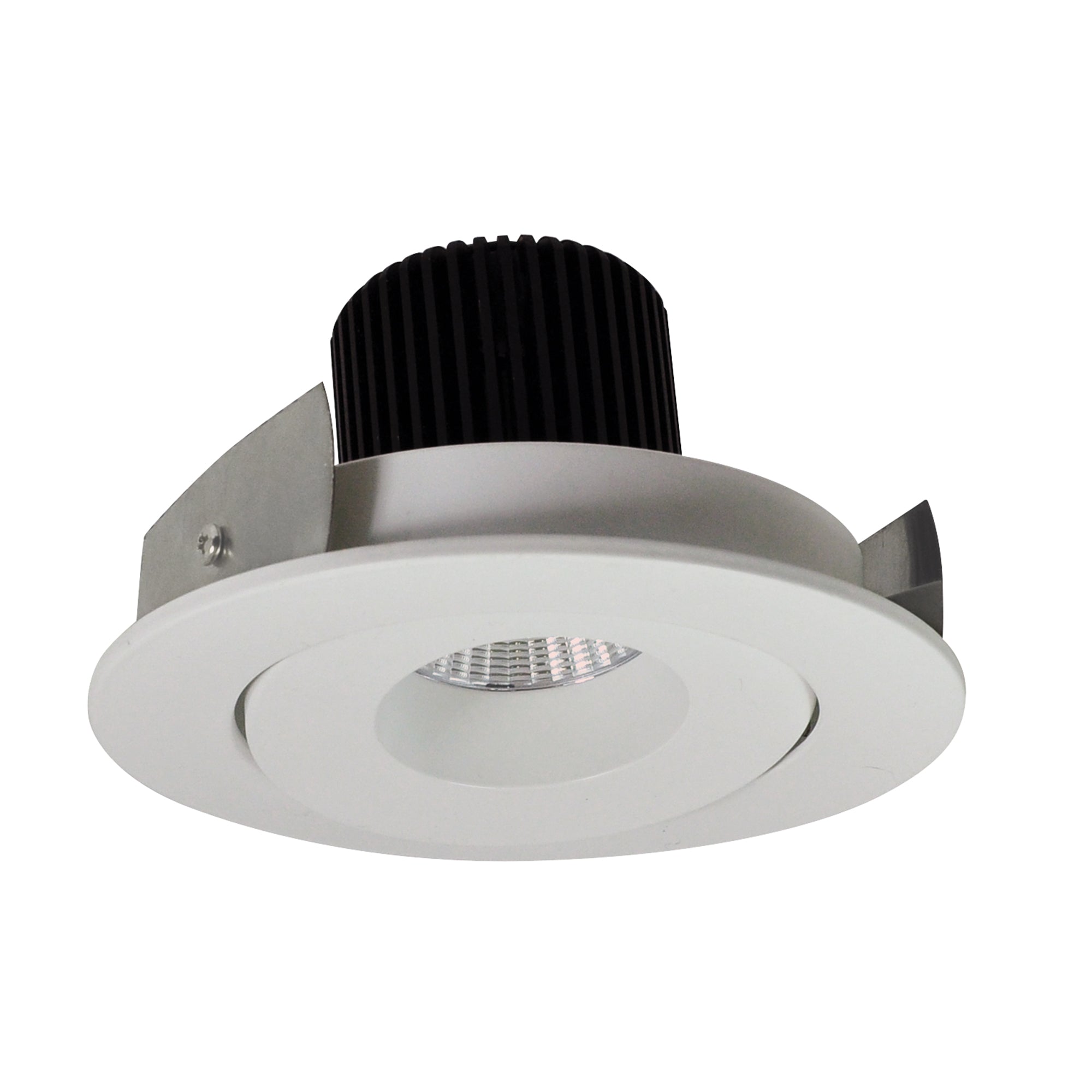 Nora Lighting NIO-4RG27XWW/10 - Recessed - 4 Inch Iolite LED Round Adjustable Gimbal, 1000lm / 14W, 2700K, White Finish