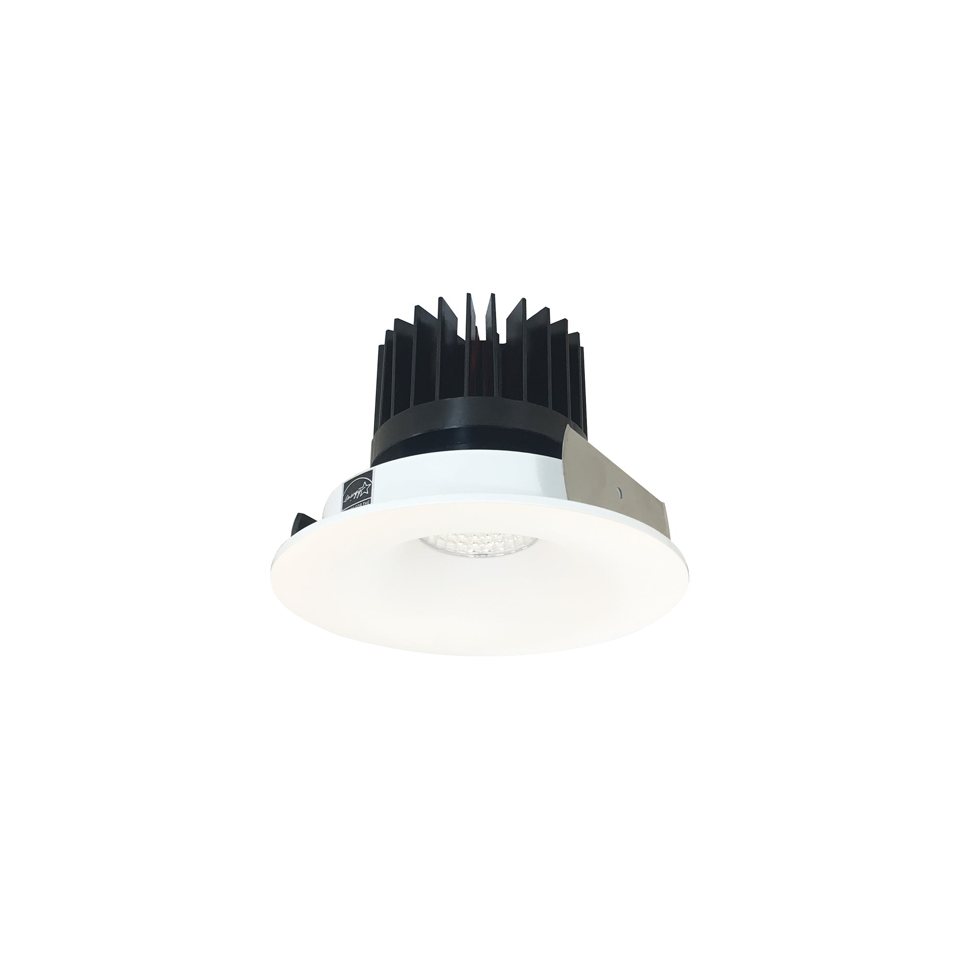 Nora Lighting NIO-4RNB27XMPW/HL - Recessed - 4 Inch Iolite LED Round Bullnose, 1500lm/2000lm/2500lm (varies by housing), 2700K, Matte Powder White Finish