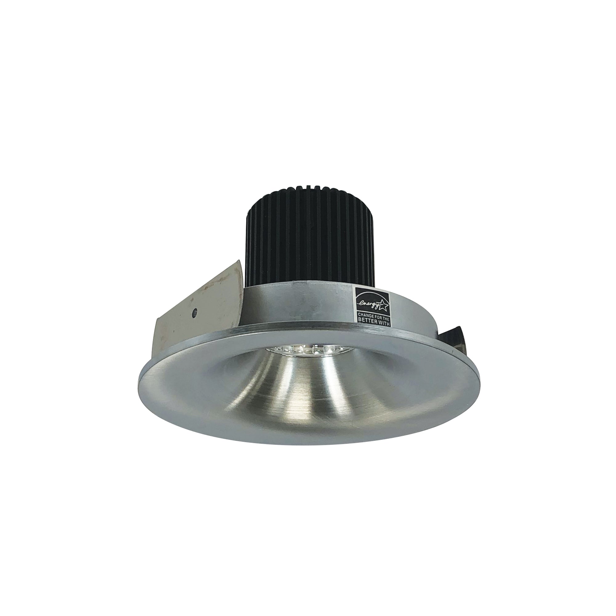 Nora Lighting NIO-4RNBCDXNN - Recessed - 4 Inch Iolite LED Round Bullnose, 800lm / 14W, Comfort Dim, Natural Metal Finish