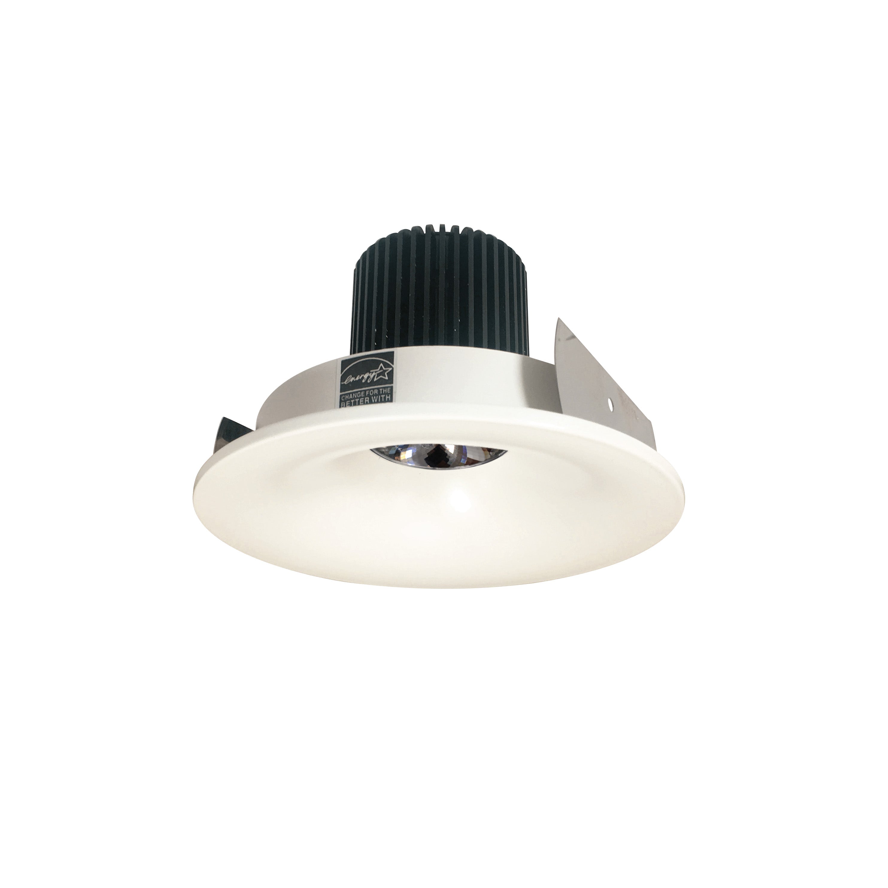 Nora Lighting NIO-4RNB27QWW - Recessed - 4 Inch Iolite LED Round Bullnose, 10-Degree Optic, 800lm / 12W, 2700K, White Finish