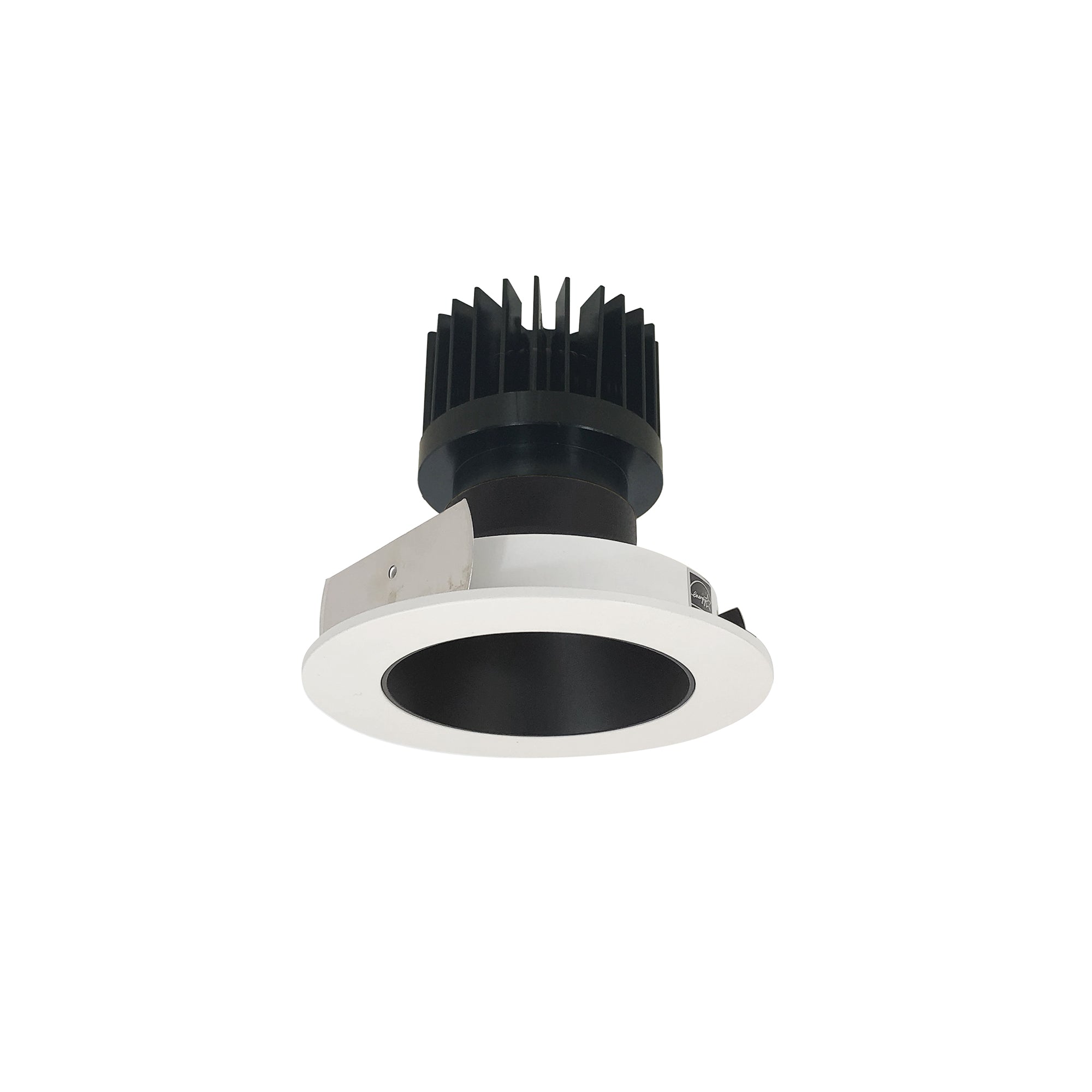 Nora Lighting NIO-4RNDC27XBW/HL - Recessed - 4 Inch Iolite LED Round Reflector, 1500lm/2000lm/2500lm (varies by housing), 2700K, Black Reflector / White Flange