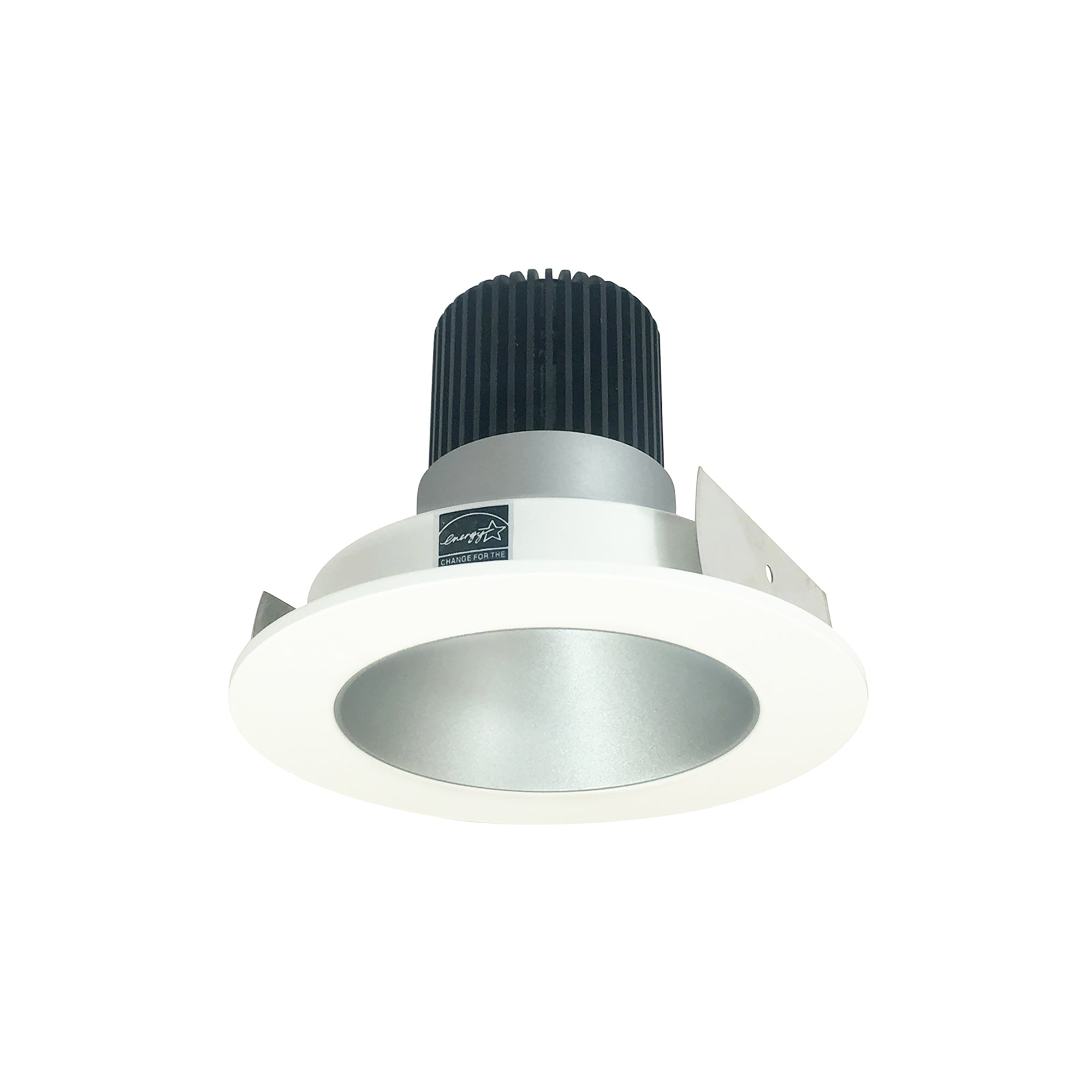 Nora Lighting NIO-4RNDC35XHZMPW/10 - Recessed - 4 Inch Iolite LED Round Reflector, 1000lm / 14W, 3500K, Haze Reflector / Matte Powder White Flange