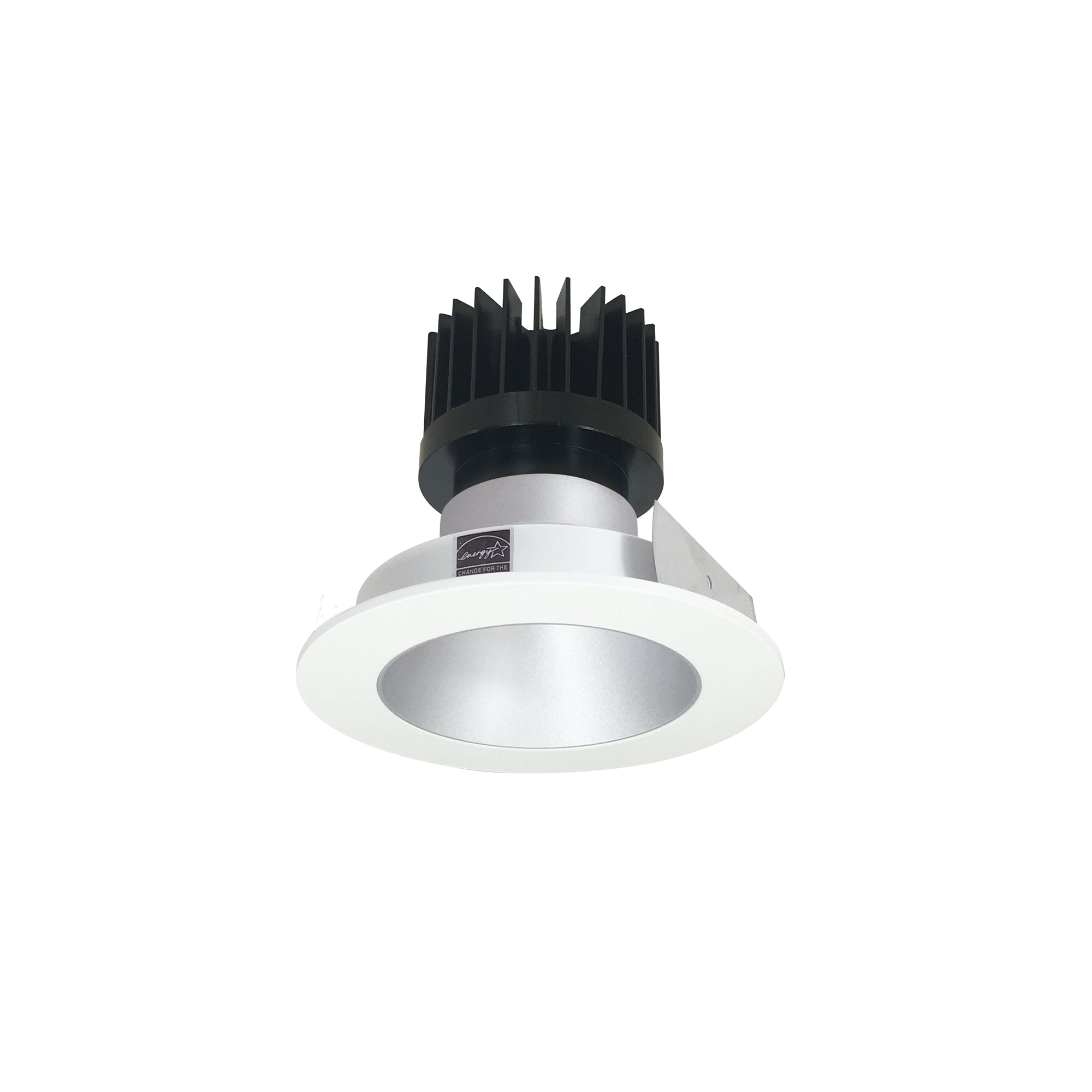 Nora Lighting NIO-4RNDC27XHZMPW/HL - Recessed - 4 Inch Iolite LED Round Reflector, 1500lm/2000lm/2500lm (varies by housing), 2700K, Haze Reflector / Matte Powder White Flange