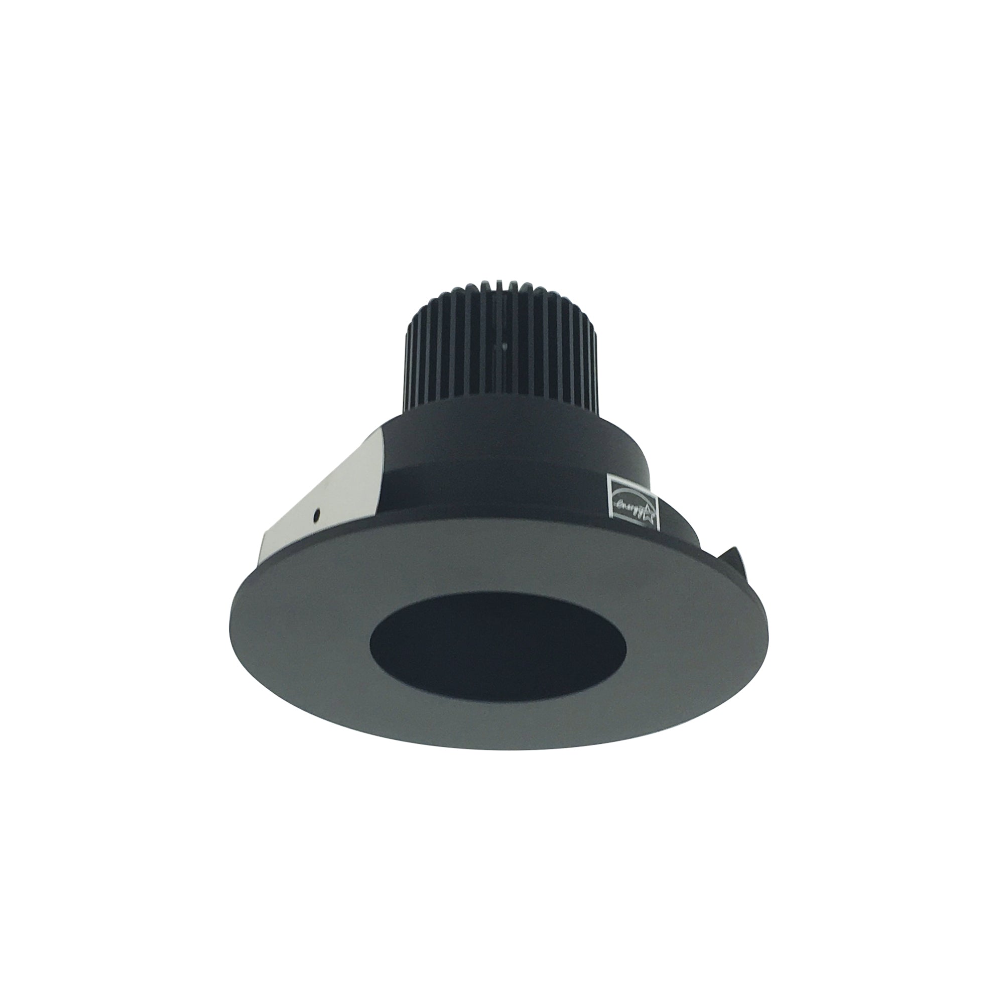 Nora Lighting NIO-4RPH27QBB - Recessed - 4 Inch Iolite LED Round Pinhole, 10-Degree Optic, 800lm / 12W, 2700K, Black Pinhole / Black Flange