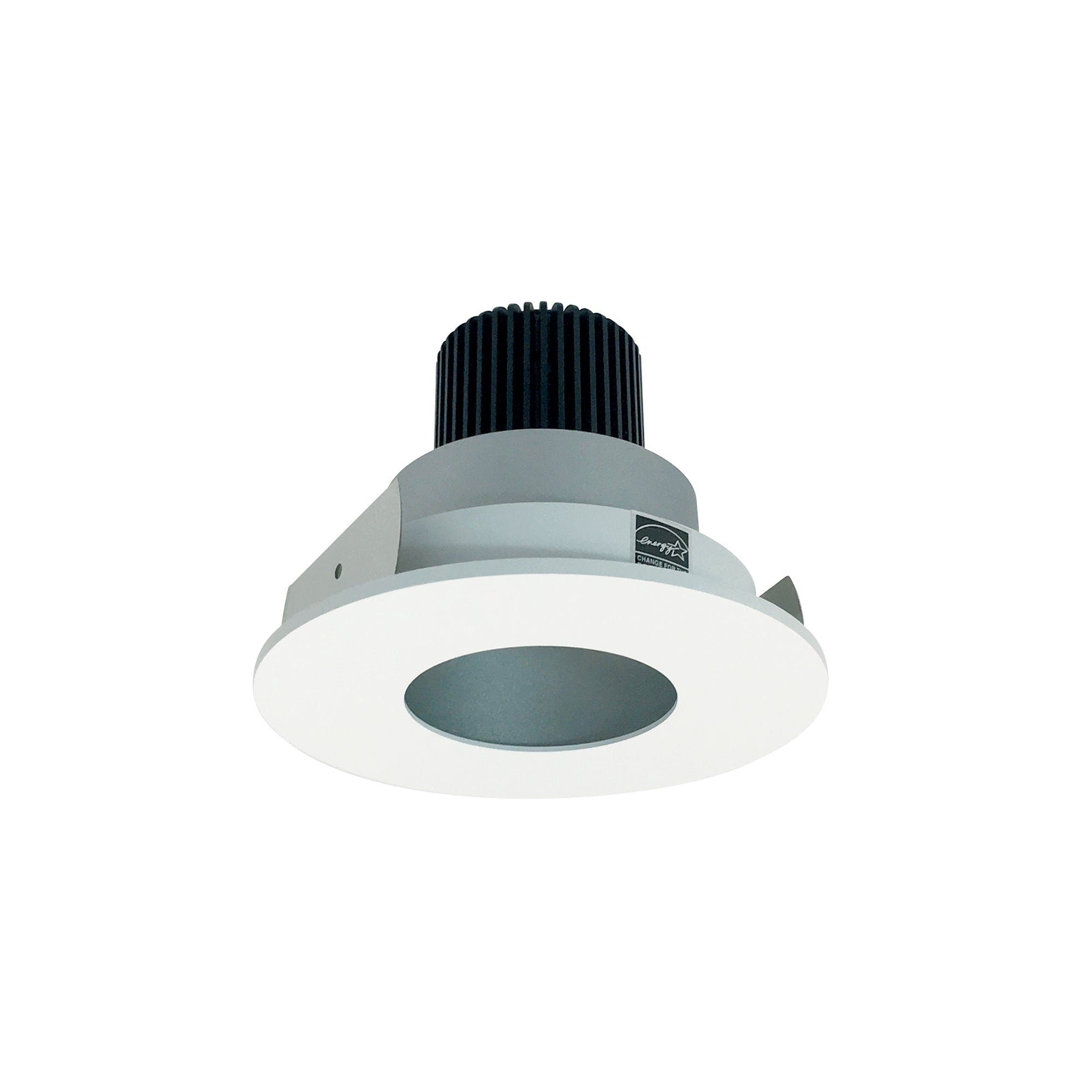 Nora Lighting NIO-4RPH27QHZMPW - Recessed - 4 Inch Iolite LED Round Pinhole, 10-Degree Optic, 800lm / 12W, 2700K, Haze Pinhole / Matte Powder White Flange