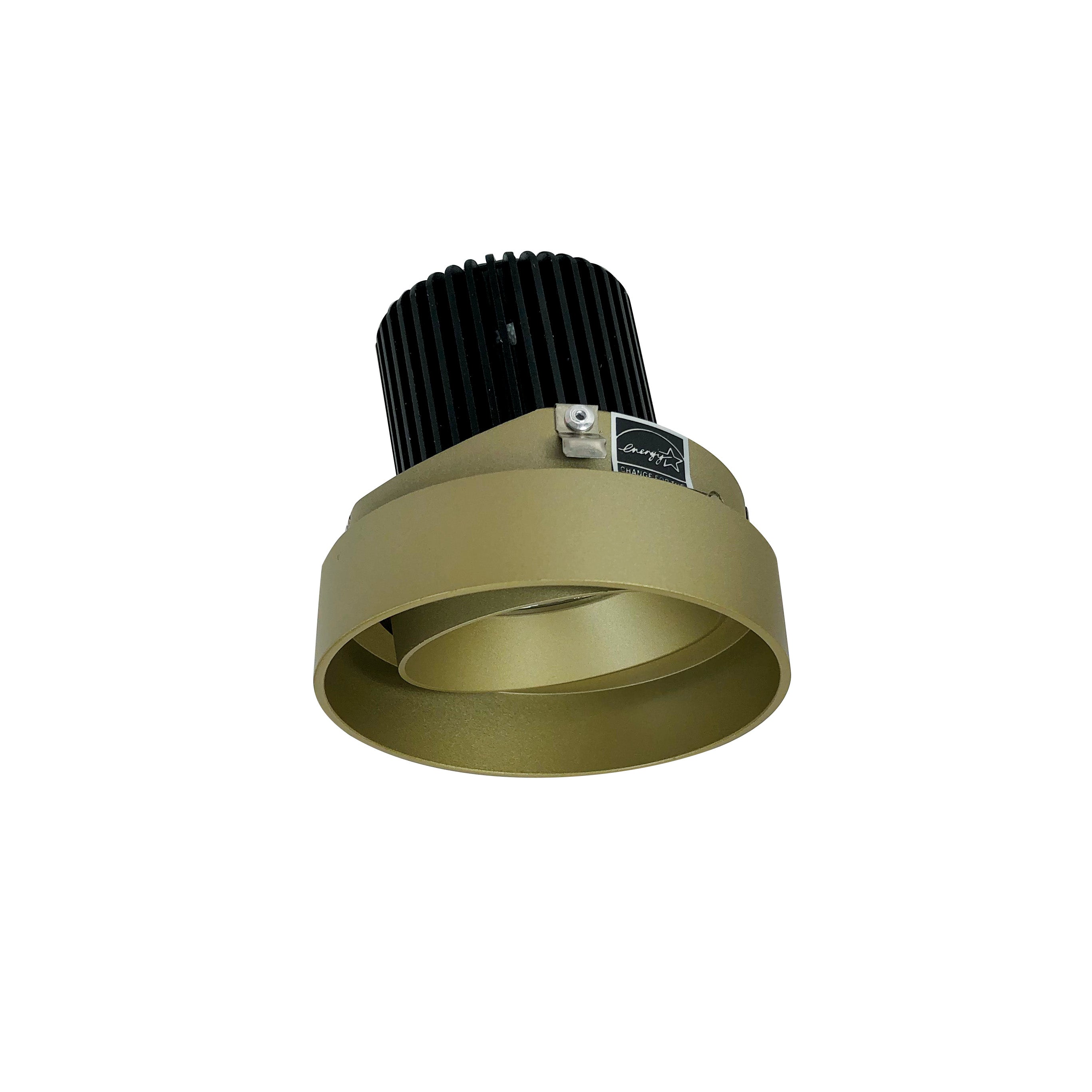 Nora Lighting NIO-4RTLA40QCH - Recessed - 4 Inch Iolite LED Round Trimless Adjustable, 10-Degree Optic, 800lm / 12W, 4000K, Champagne Haze Adjustable / Champagne Haze Reflector