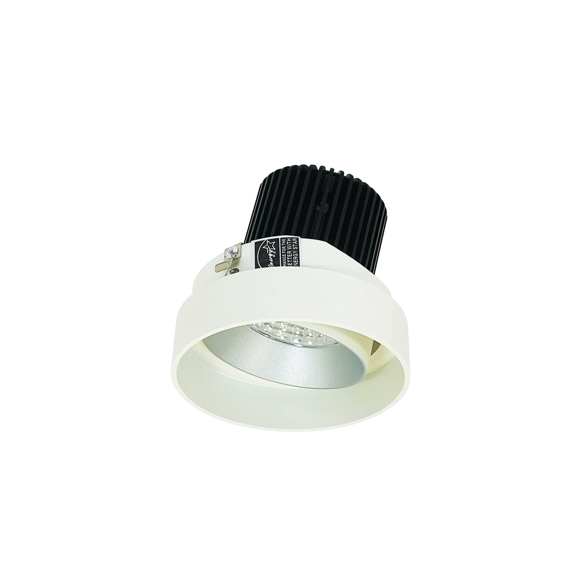 Nora Lighting NIO-4RTLA27XHZMPW/10 - Recessed - 4 Inch Iolite LED Round Trimless Adjustable, 1000lm / 14W, 2700K, Haze Adjustable / Matte Powder White Reflector