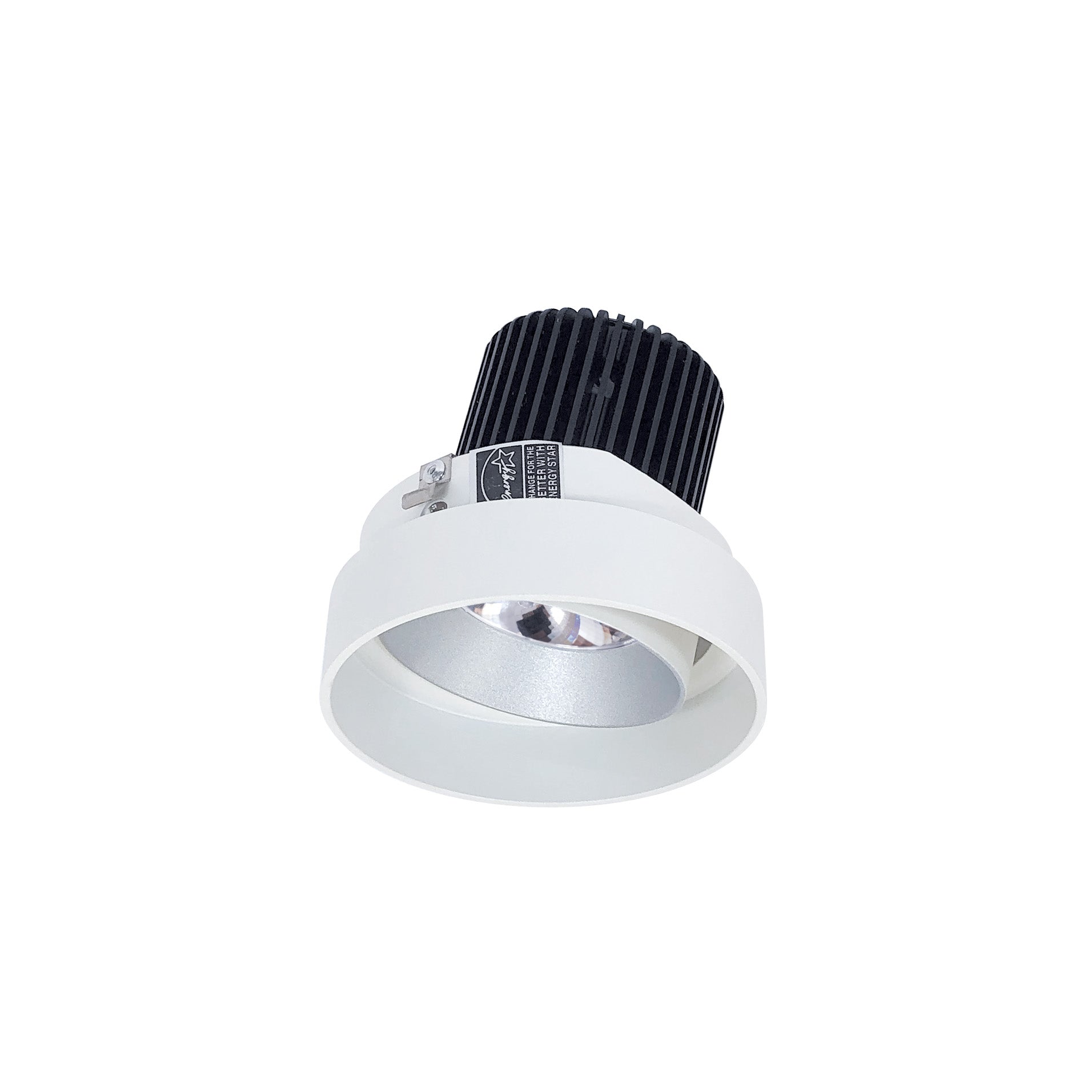 Nora Lighting NIO-4RTLA27QHZMPW - Recessed - 4 Inch Iolite LED Round Trimless Adjustable, 10-Degree Optic, 800lm / 12W, 2700K, Haze Adjustable / Matte Powder White Reflector