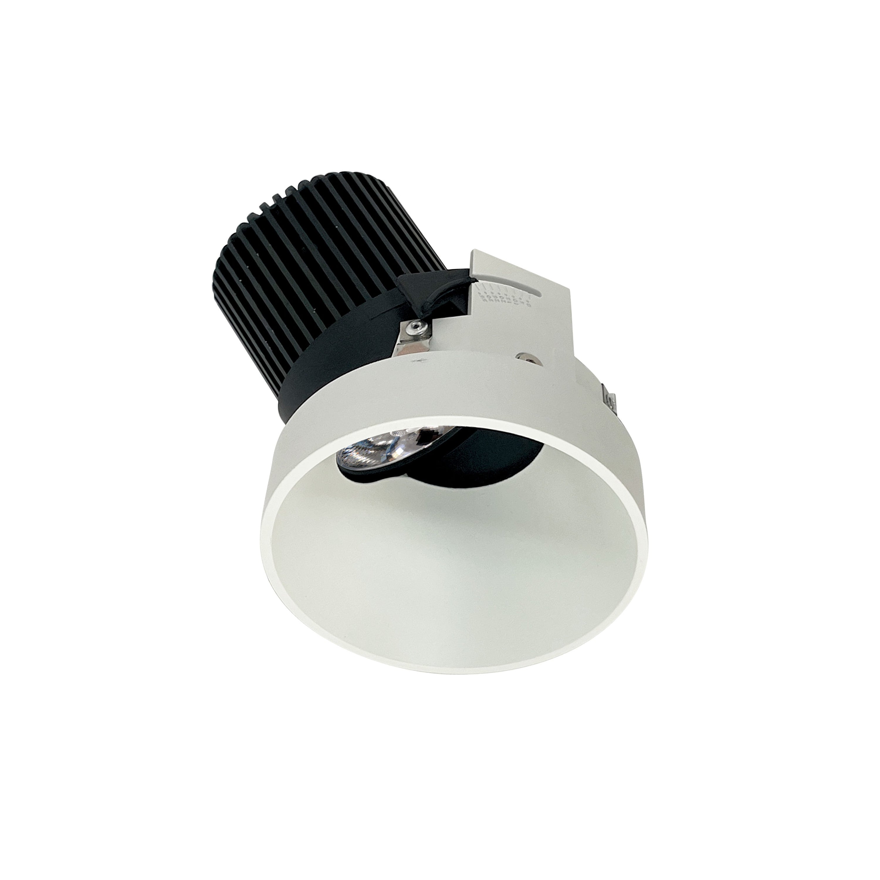 Nora Lighting NIO-4RTSLA27QWW - Recessed - 4 Inch Iolite LED Round Trimless Adjustable Slot, 10-Degree Optic, 800lm / 12W, 2700K, White