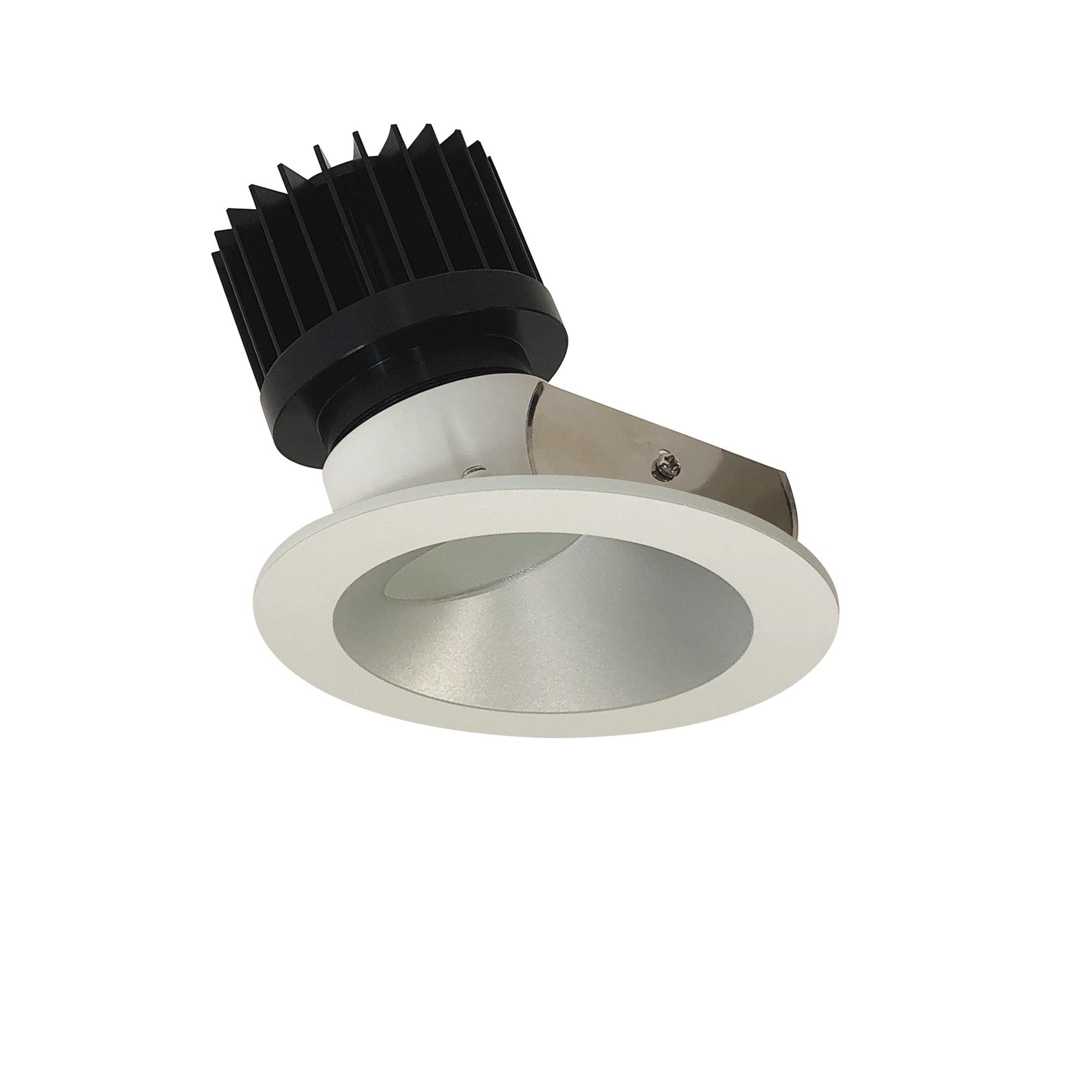 Nora Lighting NIO-4RW27XHW/HL - Recessed - 4 Inch Iolite LED Round Wall Wash, 1500lm/2000lm (varies by housing), 2700K, Haze Reflector / White Flange