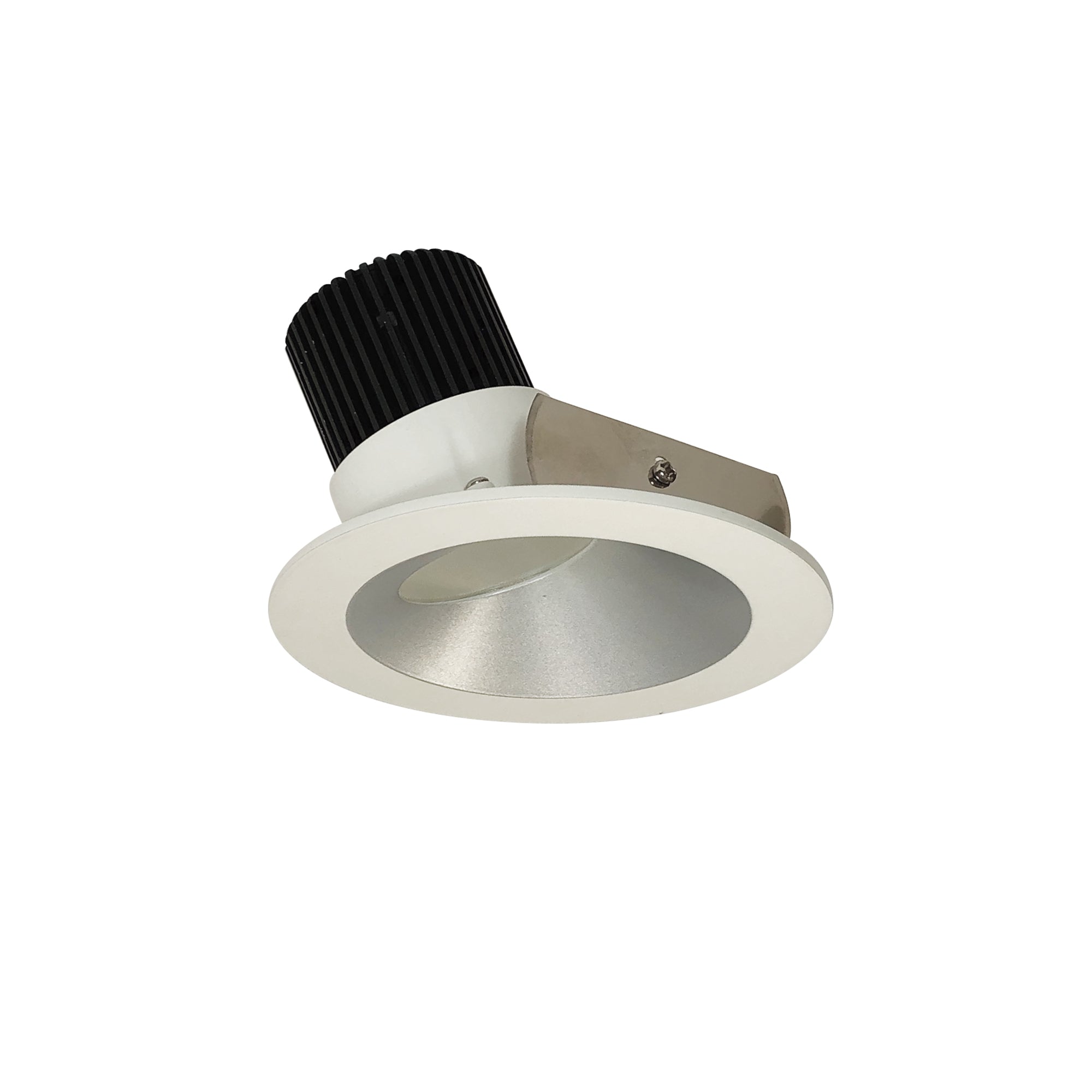 Nora Lighting NIO-4RWCDXHZMPW - Recessed - 4 Inch Iolite LED Round Wall Wash, 800lm / 14W, Comfort Dim, Haze Reflector / Matte Powder White Flange