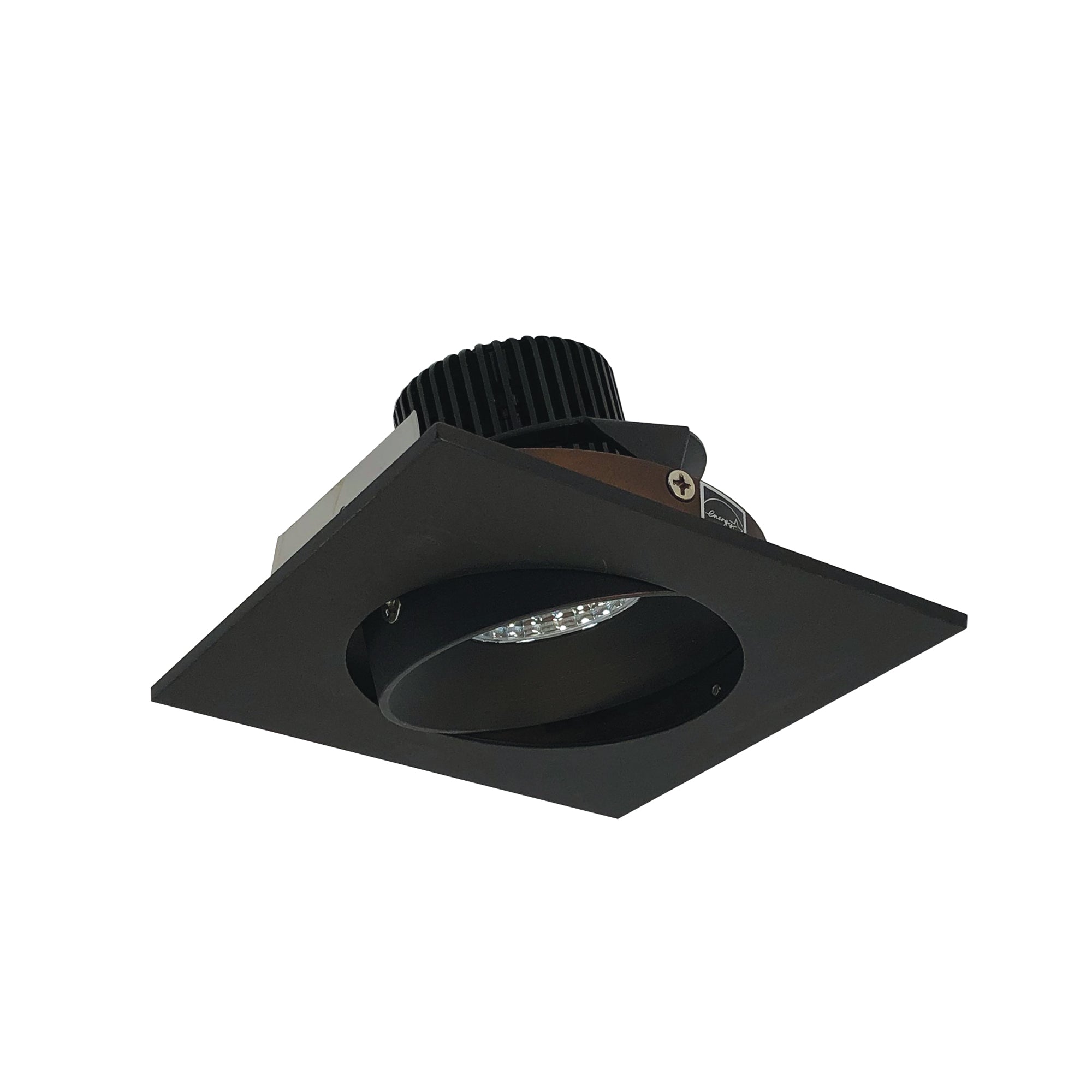 Nora Lighting NIO-4SCCDXBZ - Recessed - 4 Inch Iolite LED Square Adjustable Cone Reflector, 800lm / 14W, Comfort Dim, Bronze Reflector / Bronze Flange