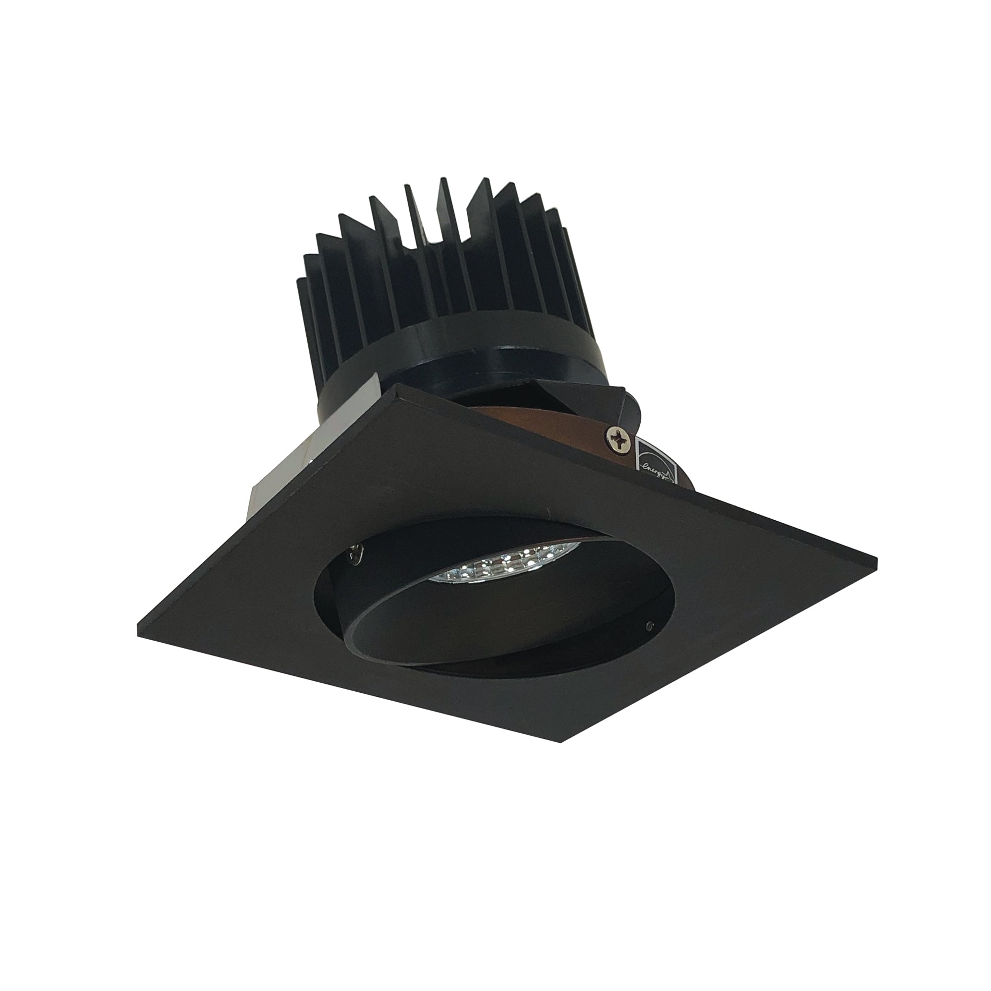 Nora Lighting NIO-4SC27XBZ/HL - Recessed - 4 Inch Iolite LED Square Adjustable Cone Reflector, 1500lm/2000lm/2500lm (varies by housing), 2700K, Bronze Reflector / Bronze Flange