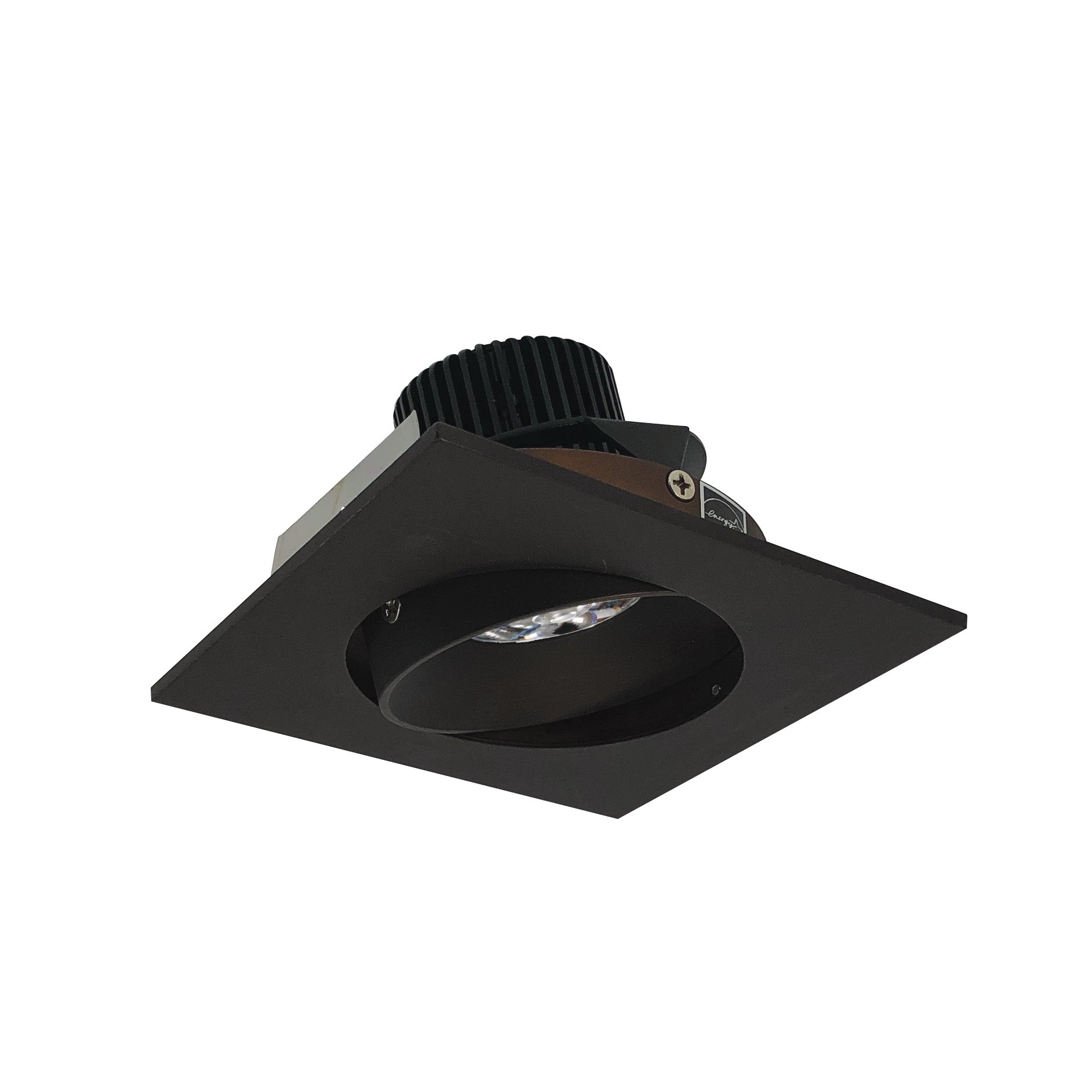 Nora Lighting NIO-4SC27QBZ - Recessed - 4 Inch Iolite LED Square Adjustable Cone Reflector, 10-Degree Optic, 800lm / 12W, 2700K, Bronze Reflector / Bronze Flange