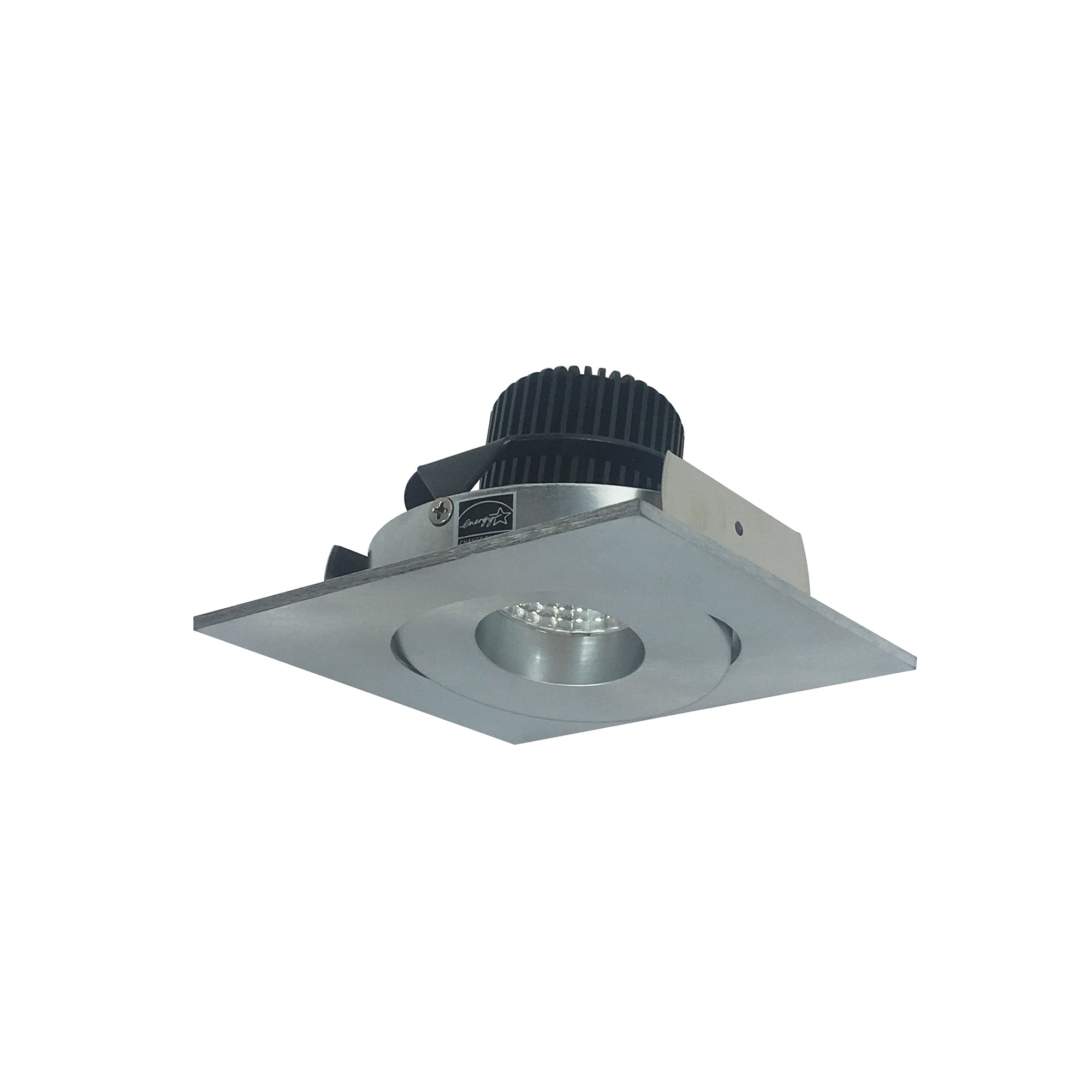 Nora Lighting NIO-4SG50XNN - Recessed - 4 Inch Iolite LED Square Adjustable Gimbal, 800lm / 14W, 5000K, Natural Metal Finish