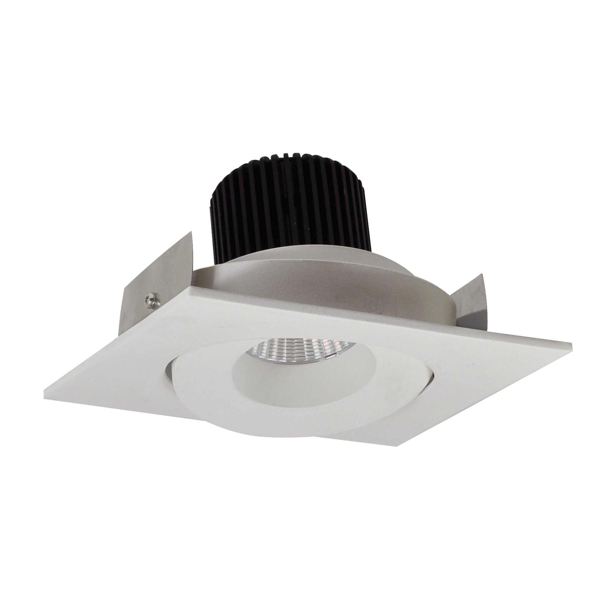 Nora Lighting NIO-4SG27XWW/10 - Recessed - 4 Inch Iolite LED Square Adjustable Gimbal, 1000lm / 14W, 2700K, White Finish