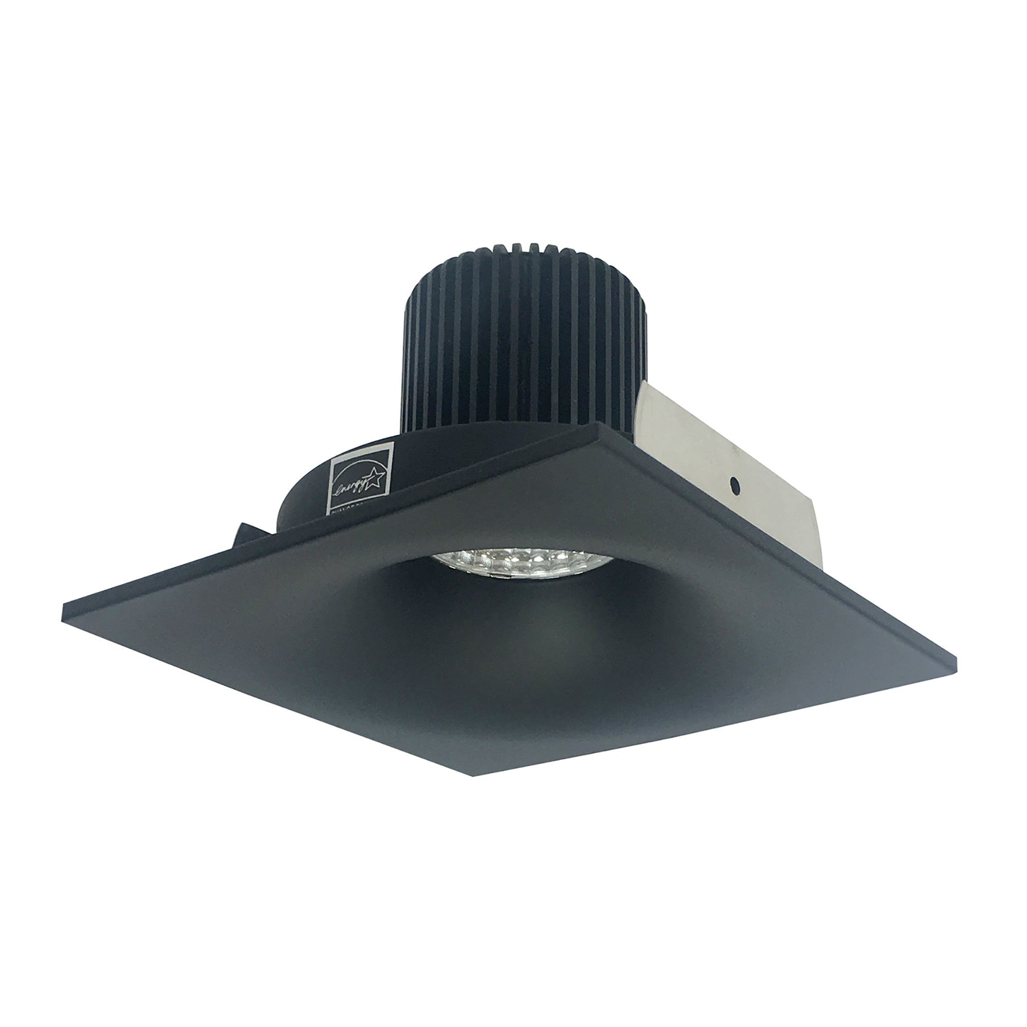 Nora Lighting NIO-4SNB27XBB/10 - Recessed - 4 Inch Iolite LED Square Bullnose, 1000lm / 14W, 2700K, Black Finish