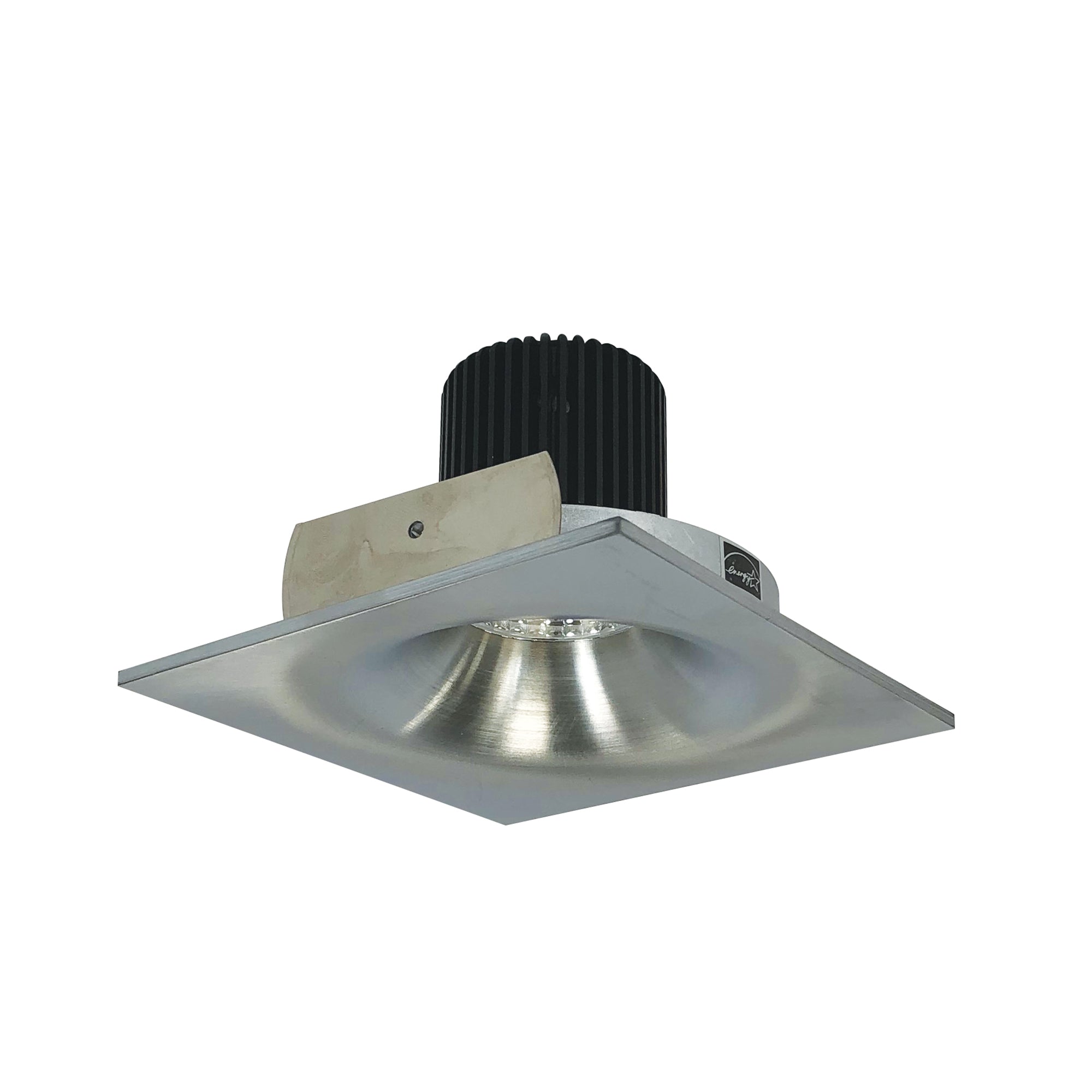 Nora Lighting NIO-4SNB50XNN - Recessed - 4 Inch Iolite LED Square Bullnose, 800lm / 14W, 5000K, Natural Metal Finish