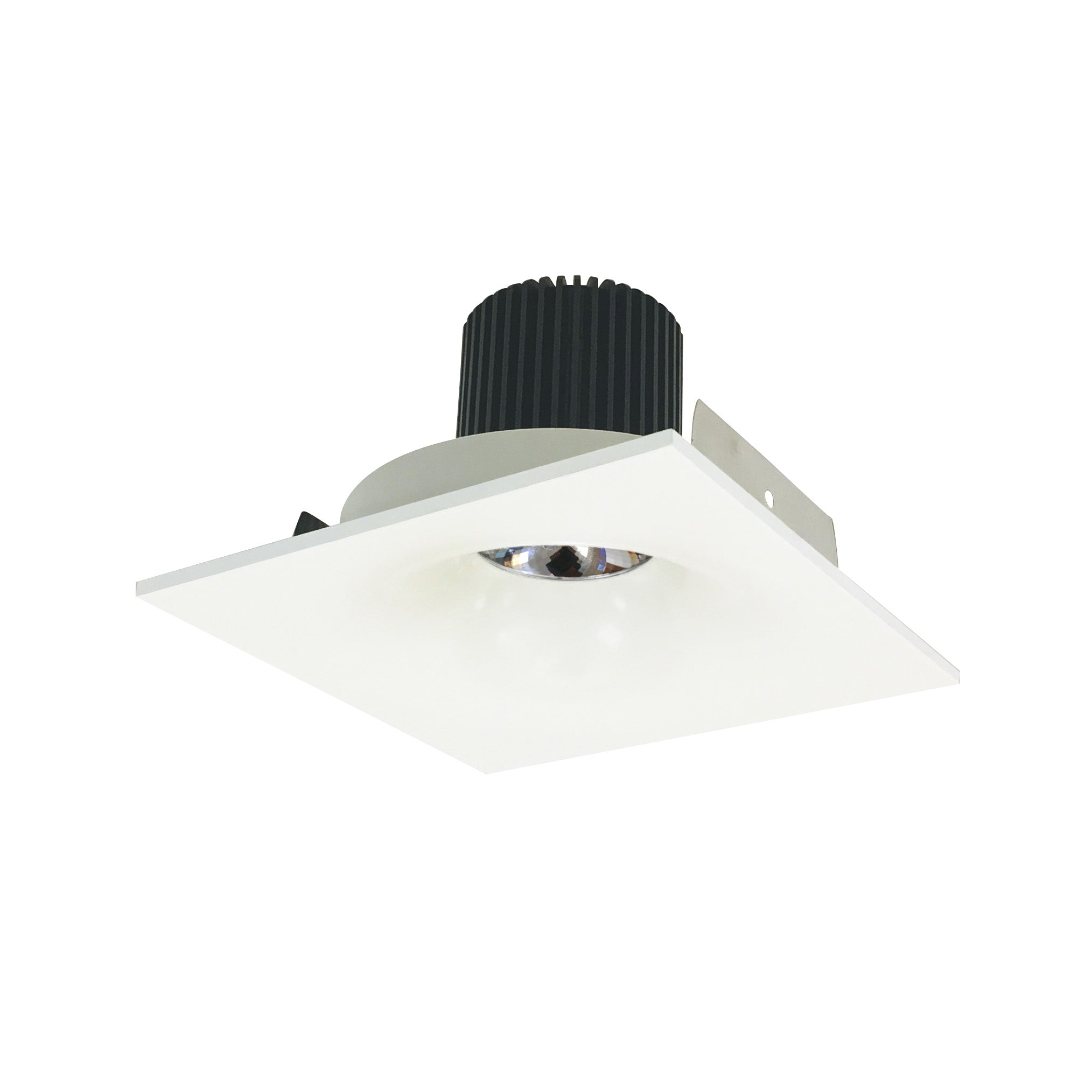 Nora Lighting NIO-4SNB27QWW - Recessed - 4 Inch Iolite LED Square Bullnose, 10-Degree Optic, 800lm / 12W, 2700K, White Finish