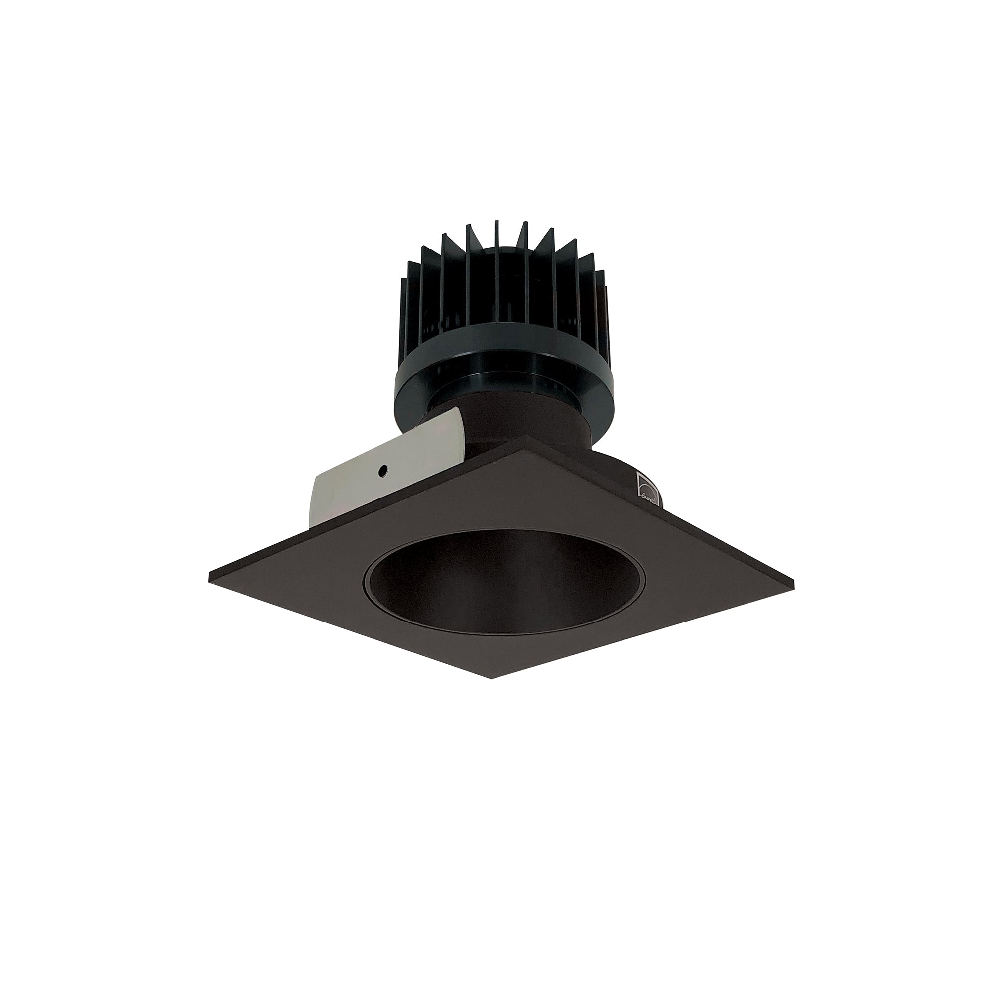 Nora Lighting NIO-4SNDC27XBZ/HL - Recessed - 4 Inch Iolite LED Square Reflector with Round Aperture, 1500lm/2000lm/2500lm (varies by housing), 2700K, Bronze Reflector / Bronze Flange