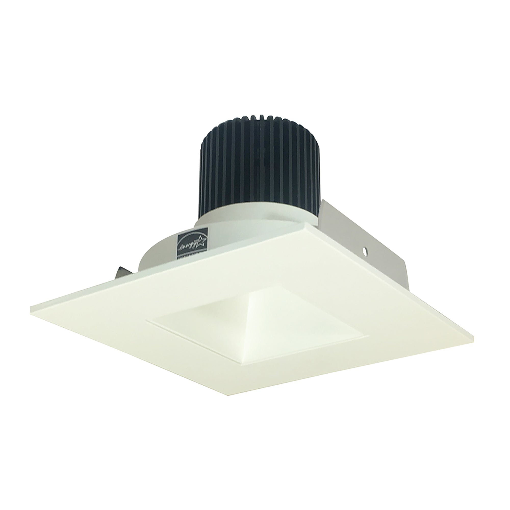 Nora Lighting NIO-4SNDSQ27XWW/10 - Recessed - 4 Inch Iolite LED Square Reflector with Square Aperture, 1000lm / 14W, 2700K, White Reflector / White Flange