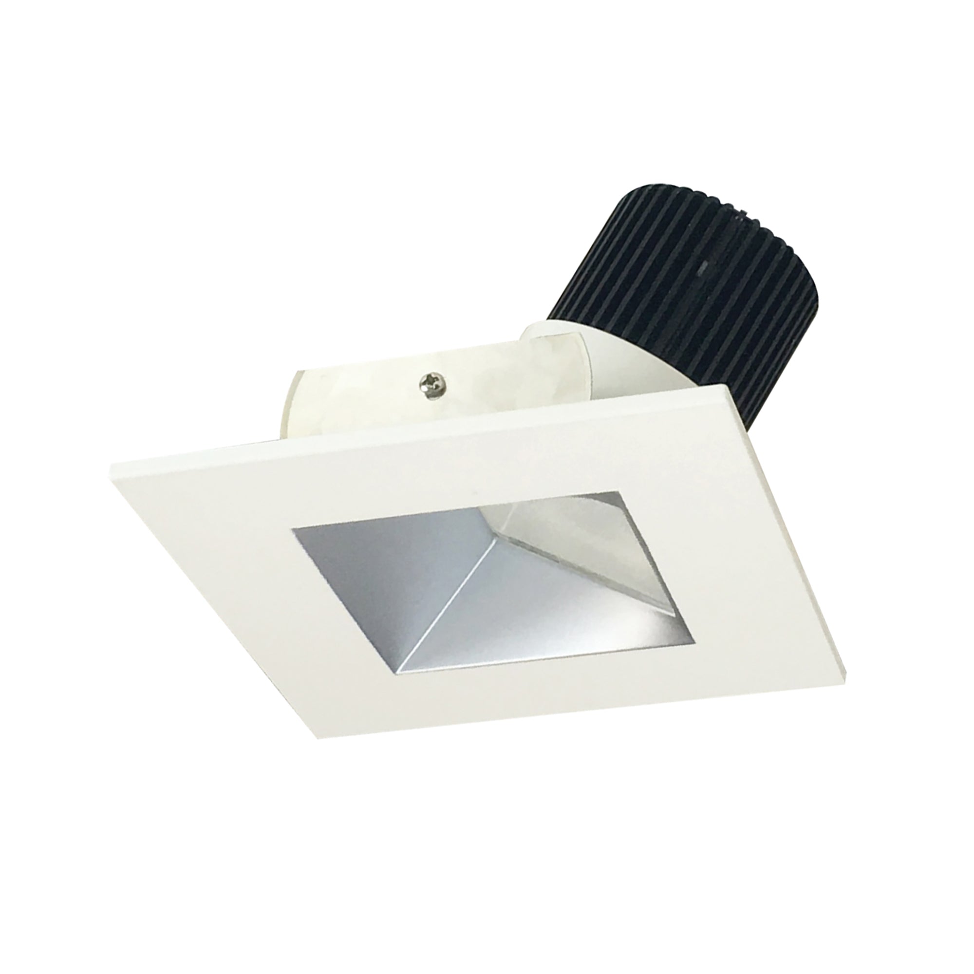 Nora Lighting NIO-4SW27XHW/10 - Recessed - 4 Inch Iolite LED Square Wall Wash, 1000lm / 14W, 2700K, Haze Reflector / White Flange