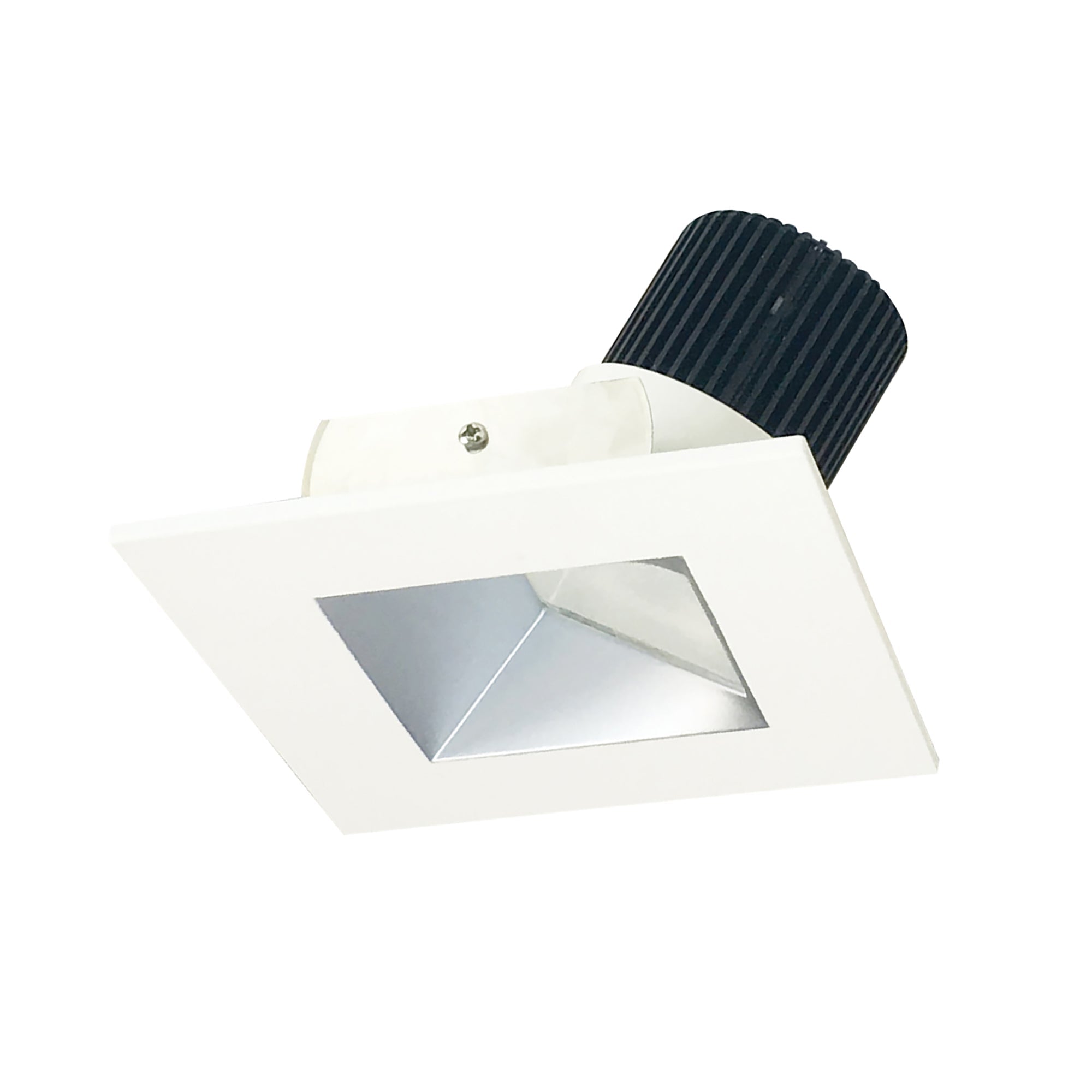 Nora Lighting NIO-4SW27XHZMPW/10 - Recessed - 4 Inch Iolite LED Square Wall Wash, 1000lm / 14W, 2700K, Haze Reflector / Matte Powder White Flange