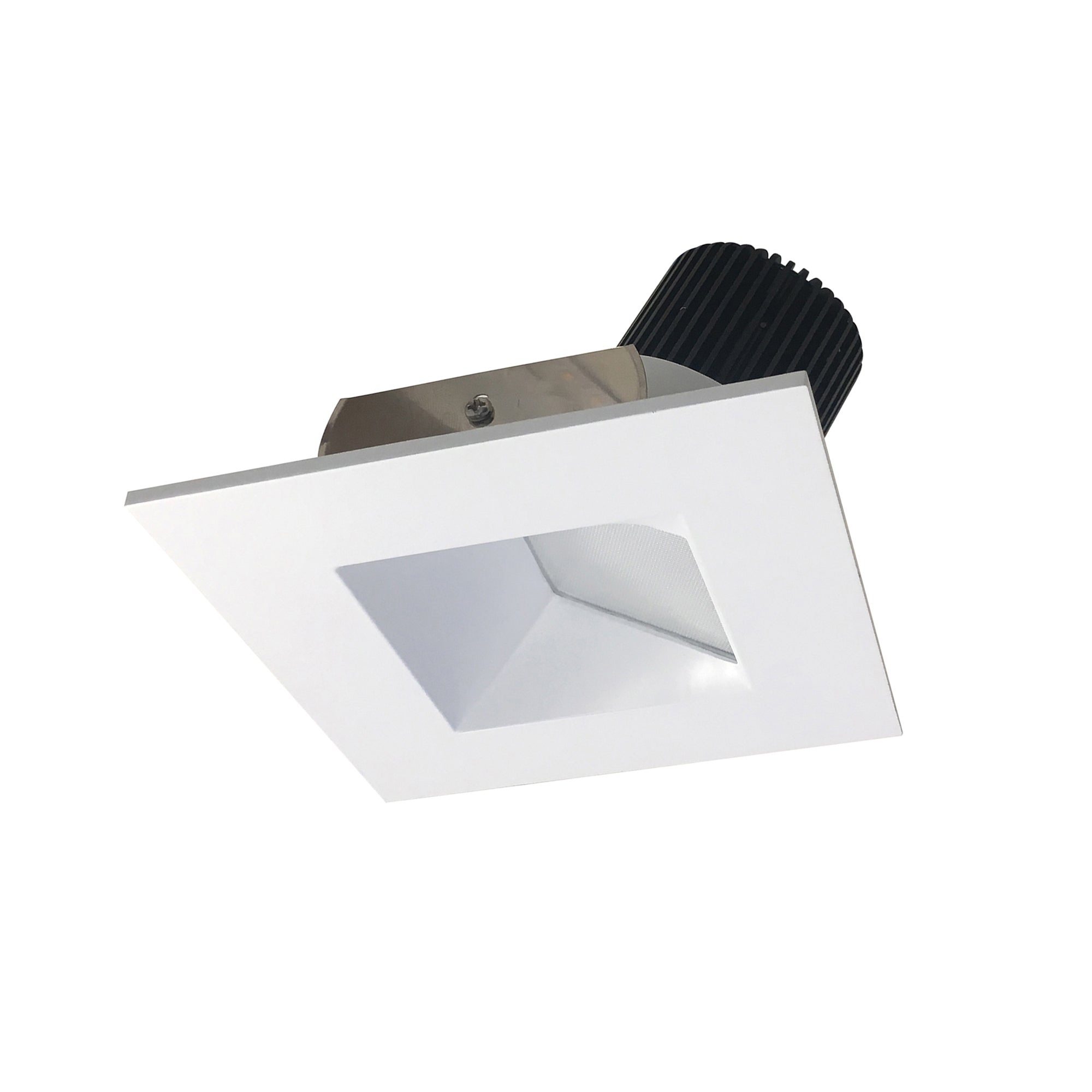 Nora Lighting NIO-4SWCDXMPW - Recessed - 4 Inch Iolite LED Square Wall Wash, 800lm / 14W, Comfort Dim, Matte Powder White Reflector / Matte Powder White Flange