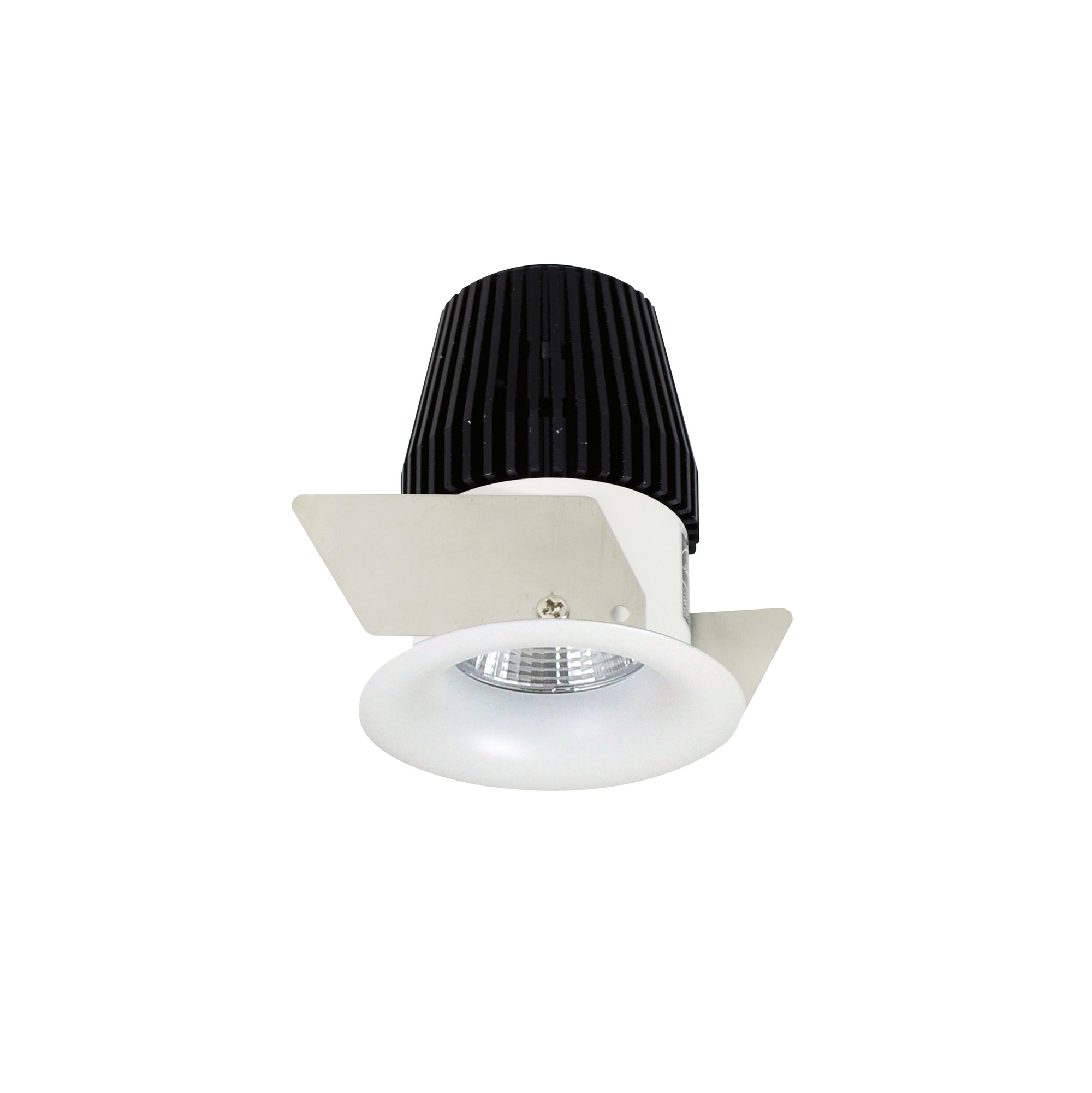 Nora Lighting NIO-1RNB27XMPW - Recessed - 1 Inch Iolite LED NTF Round Bullnose, 600lm, 2700K, Matte Powder White finish