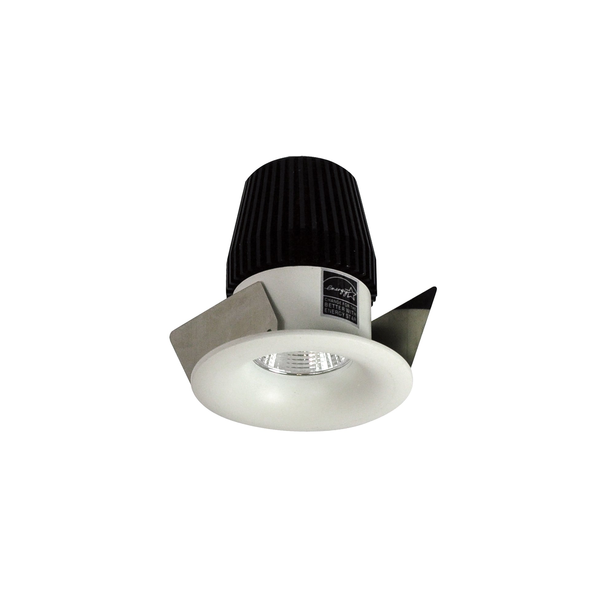 Nora Lighting NIOB-1RNB50XWW - Recessed - 1 Inch Iolite LED BWF Round Bullnose, 600lm, 5000K, White Reflector / White Flange