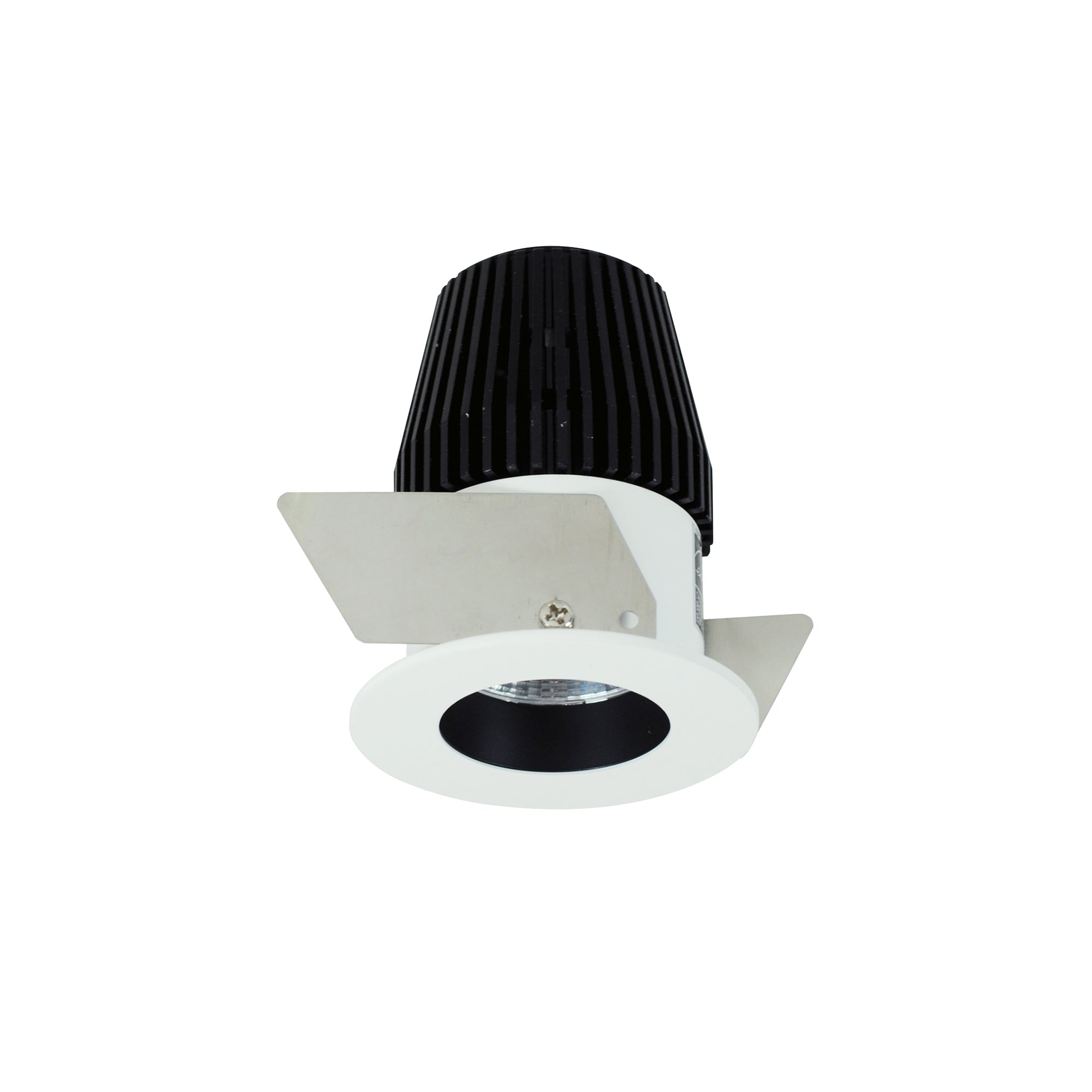 Nora Lighting NIOB-1RNG35XBW - Recessed - 1 Inch Iolite LED BWF Round Reflector, 600lm, 3500K, Black Reflector / White Flange