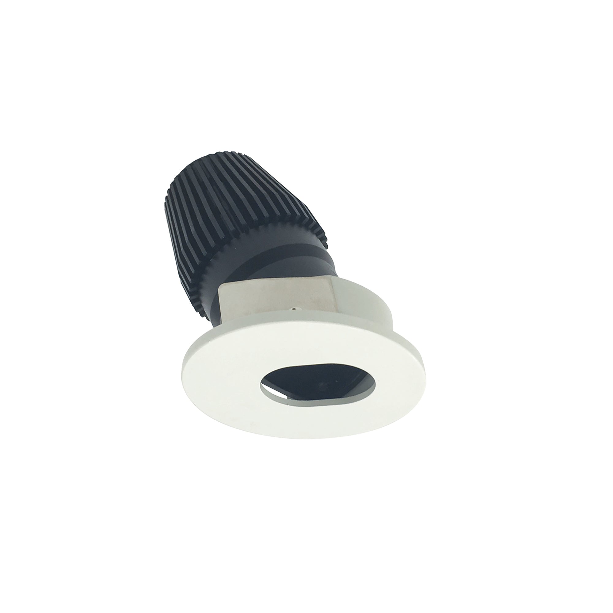 Nora Lighting NIOB-1RSL27XBMPW - Recessed - 1 Inch Iolite LED BWF Round Adjustable Slot Aperture, 600lm, 2700K, Black Slot Aperture / Matte Powder White Flange