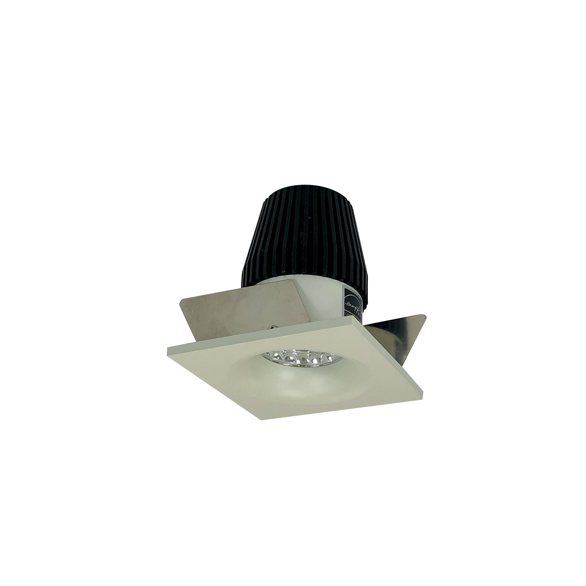 Nora Lighting NIO-1SNB27XWW - Recessed - 1 Inch Iolite LED NTF Square Bullnose, 600lm, 2700K, White Reflector / White Flange