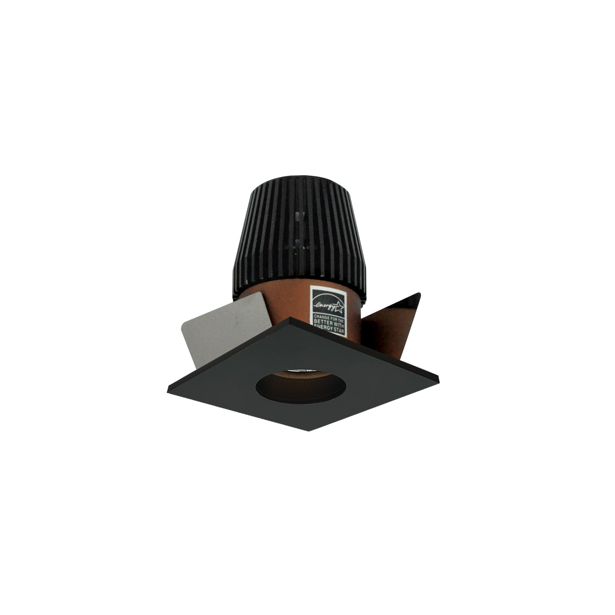 Nora Lighting NIO-1SNG27XBZ - Recessed - 1 Inch Iolite LED NTF Square Reflector with Round Aperture, 600lm, 2700K, Bronze Reflector / Bronze Flange