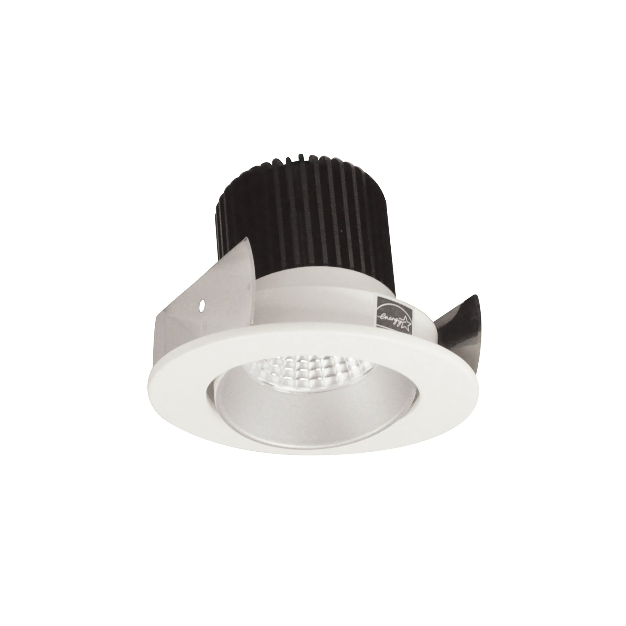 Nora Lighting NIOB-2RC27XHZMPW/10 - Recessed - 2 Inch Iolite LED Round Adjustable Cone Reflector, 1000lm / 14W, 2700K, Haze Reflector / Matte Powder White Flange