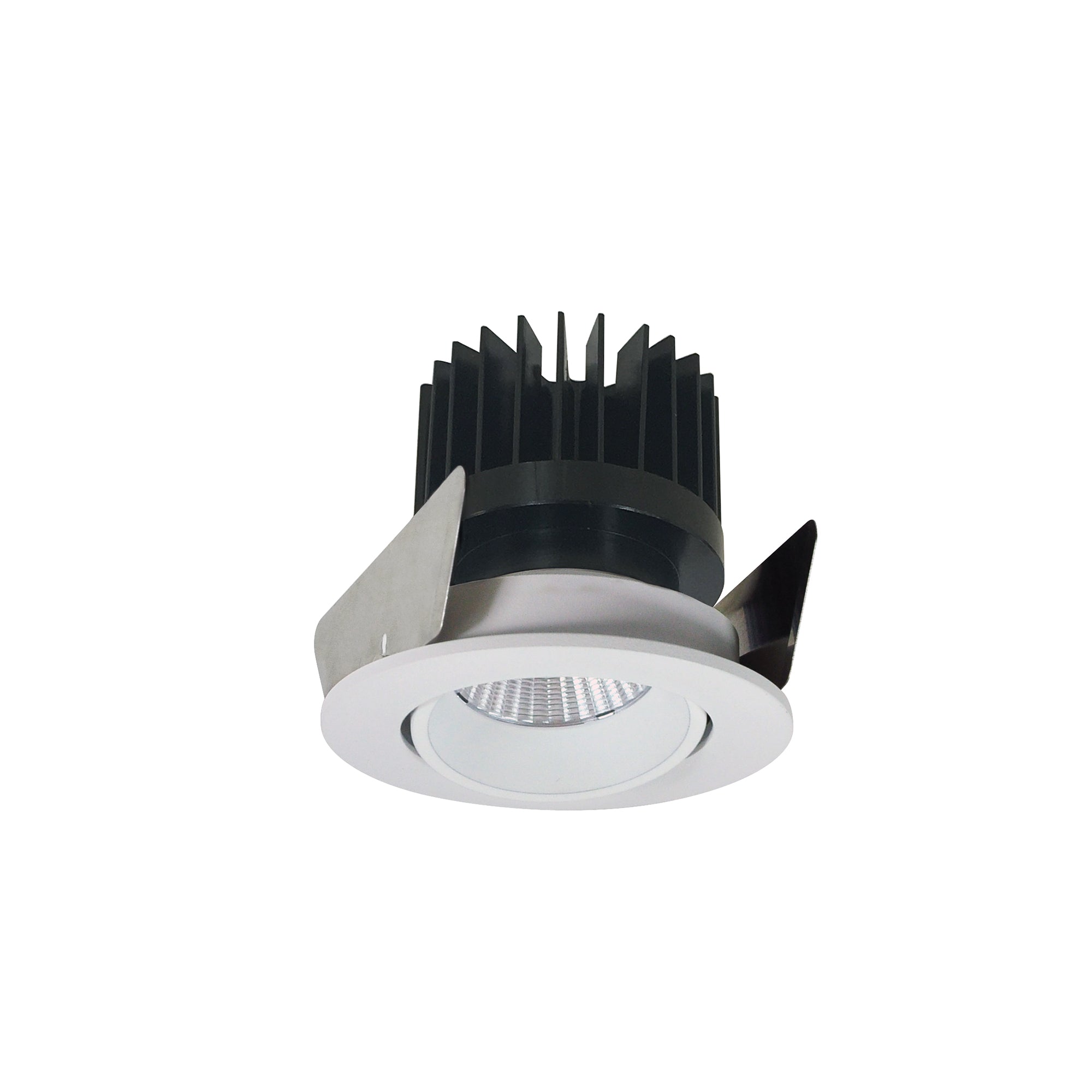 Nora Lighting NIOB-2RC27XWW/HL - Recessed - 2 Inch Iolite LED Round Adjustable Cone Reflector, 1500lm/2000lm/2500lm (varies by housing), 2700K, White Reflector / White Flange