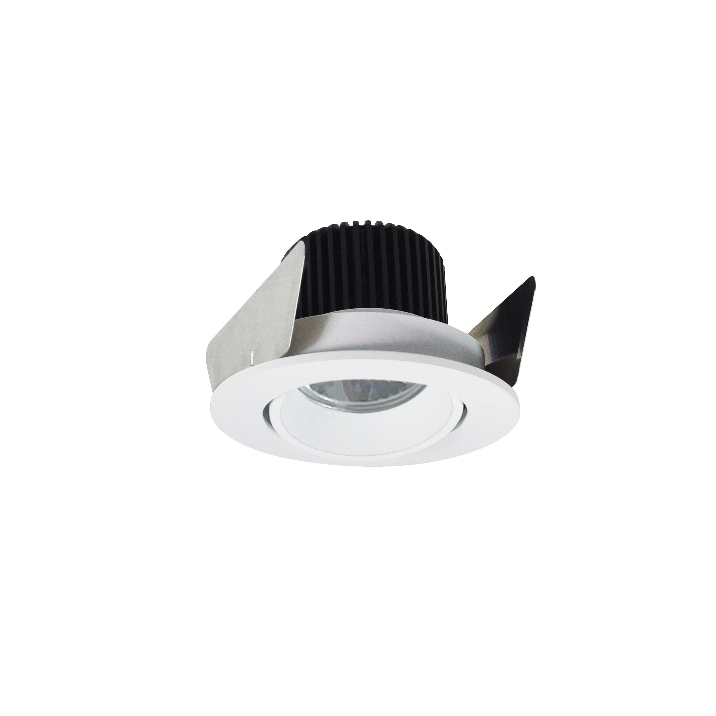 Nora Lighting NIOB-2RC27QWW - Recessed - 2 Inch Iolite LED Round Adjustable Cone Reflector, 10-Degree Optic, 800lm / 12W, 2700K, White Reflector / White Flange