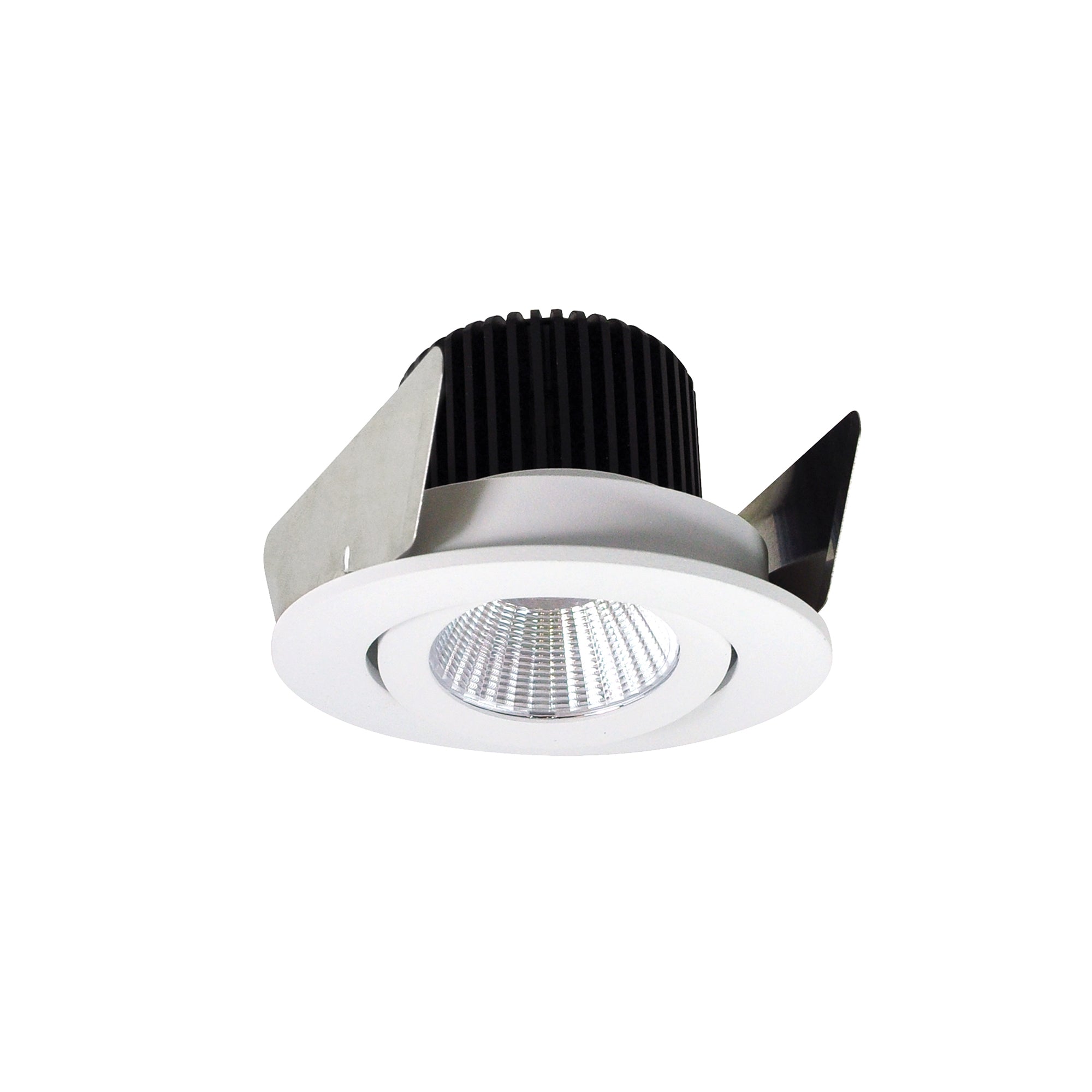 Nora Lighting NIOB-2RG30XWW/10 - Recessed - 2 Inch Iolite LED Round Adjustable Gimbal, 1000lm / 14W, 3000K, White Finish