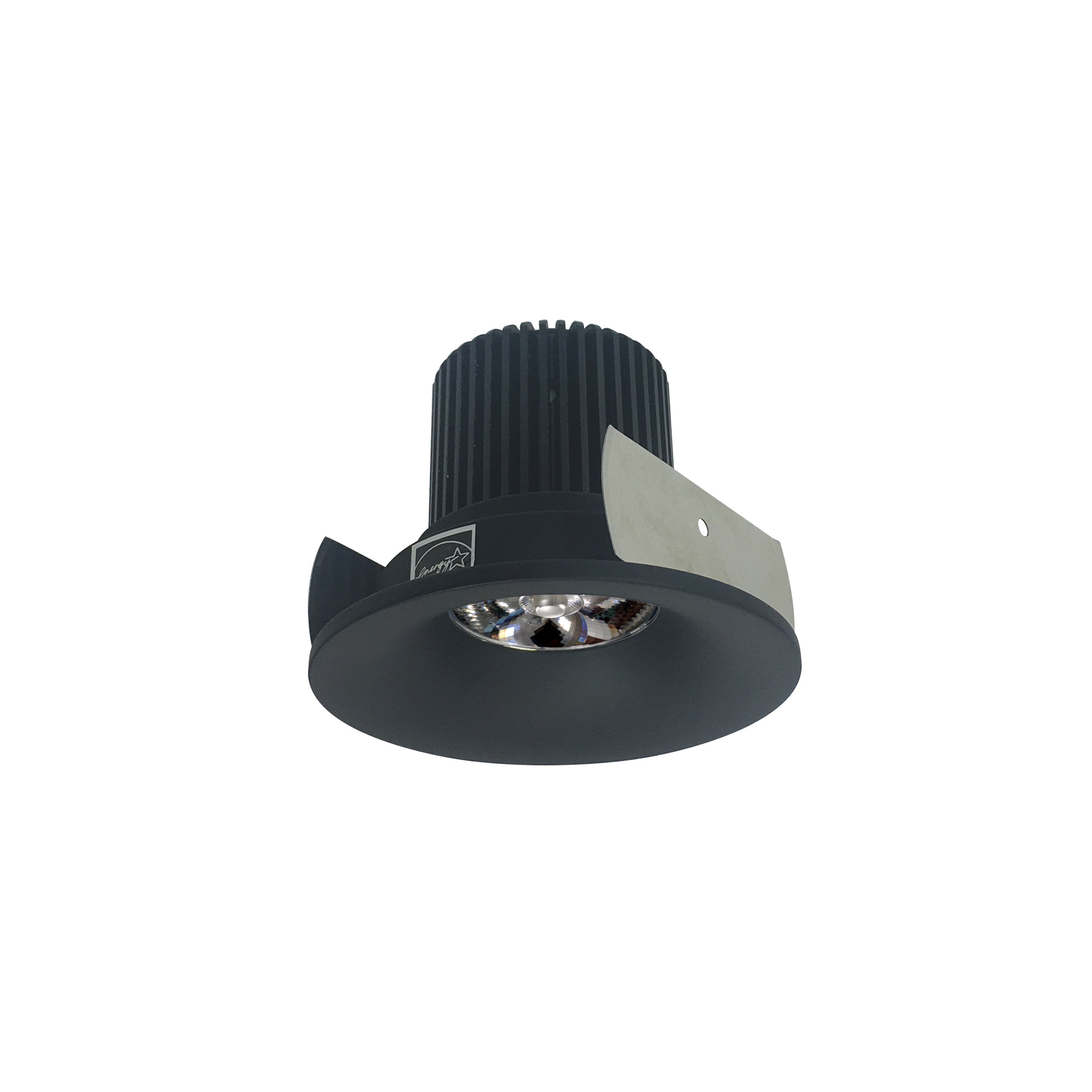 Nora Lighting NIOB-2RNB27QBB - Recessed - 2 Inch Iolite LED Round Bullnose, 10-Degree Optic, 800lm / 12W, 2700K, Black Finish